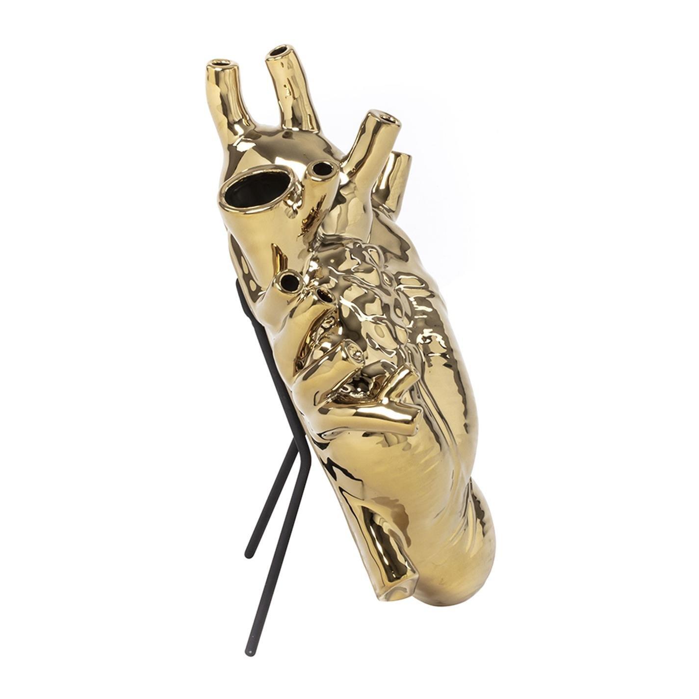 Gold - Seletti - Marcantonio Love In Bloom Gold Edition Heart Vase - 5