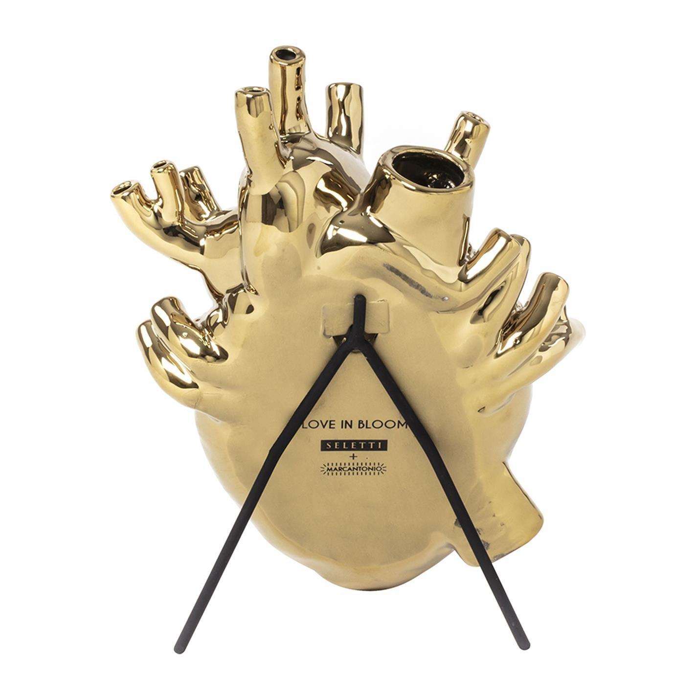 Gold - Seletti - Marcantonio Love In Bloom Gold Edition Heart Vase - 6