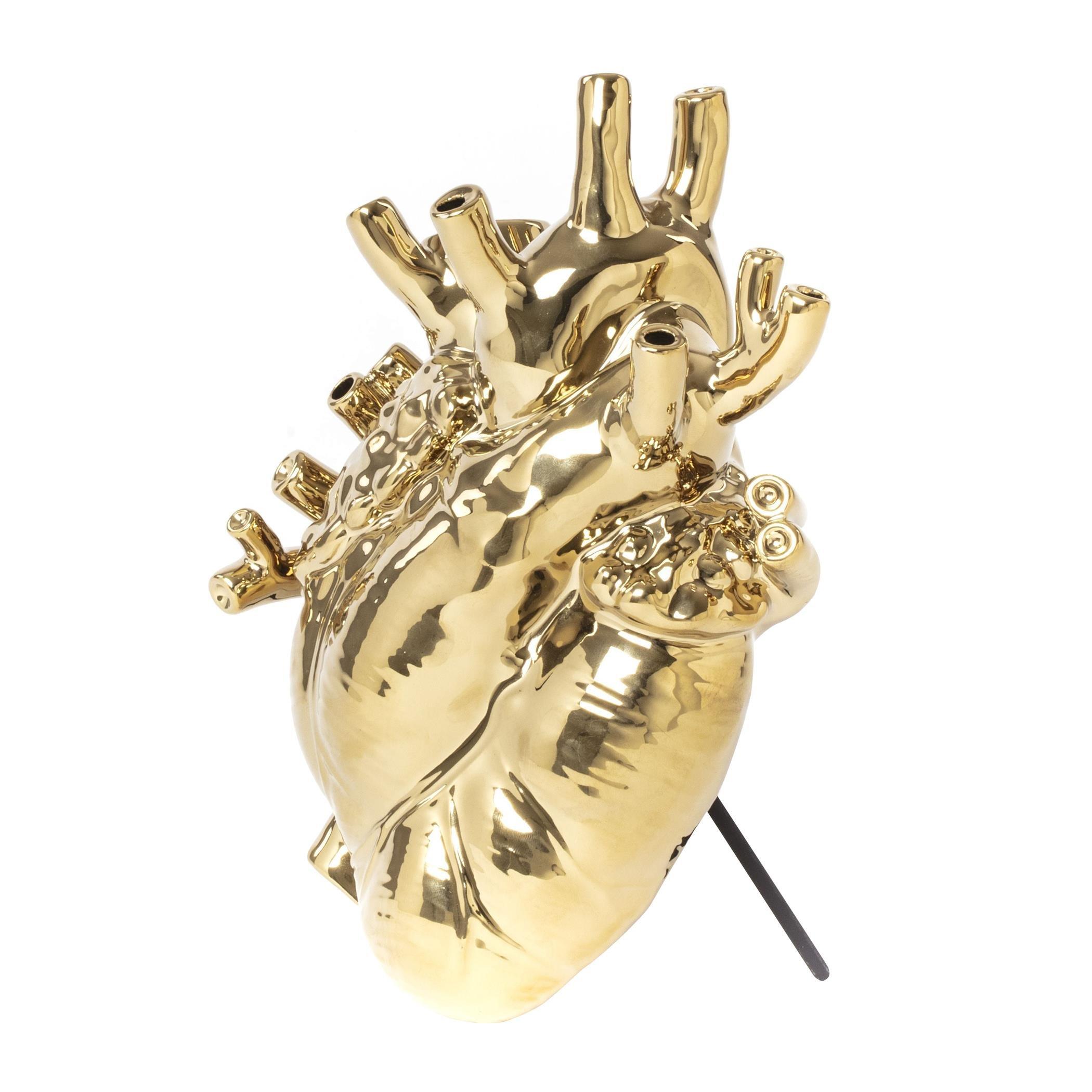 Gold - Seletti - Marcantonio Love In Bloom Gold Edition Heart Vase - 8