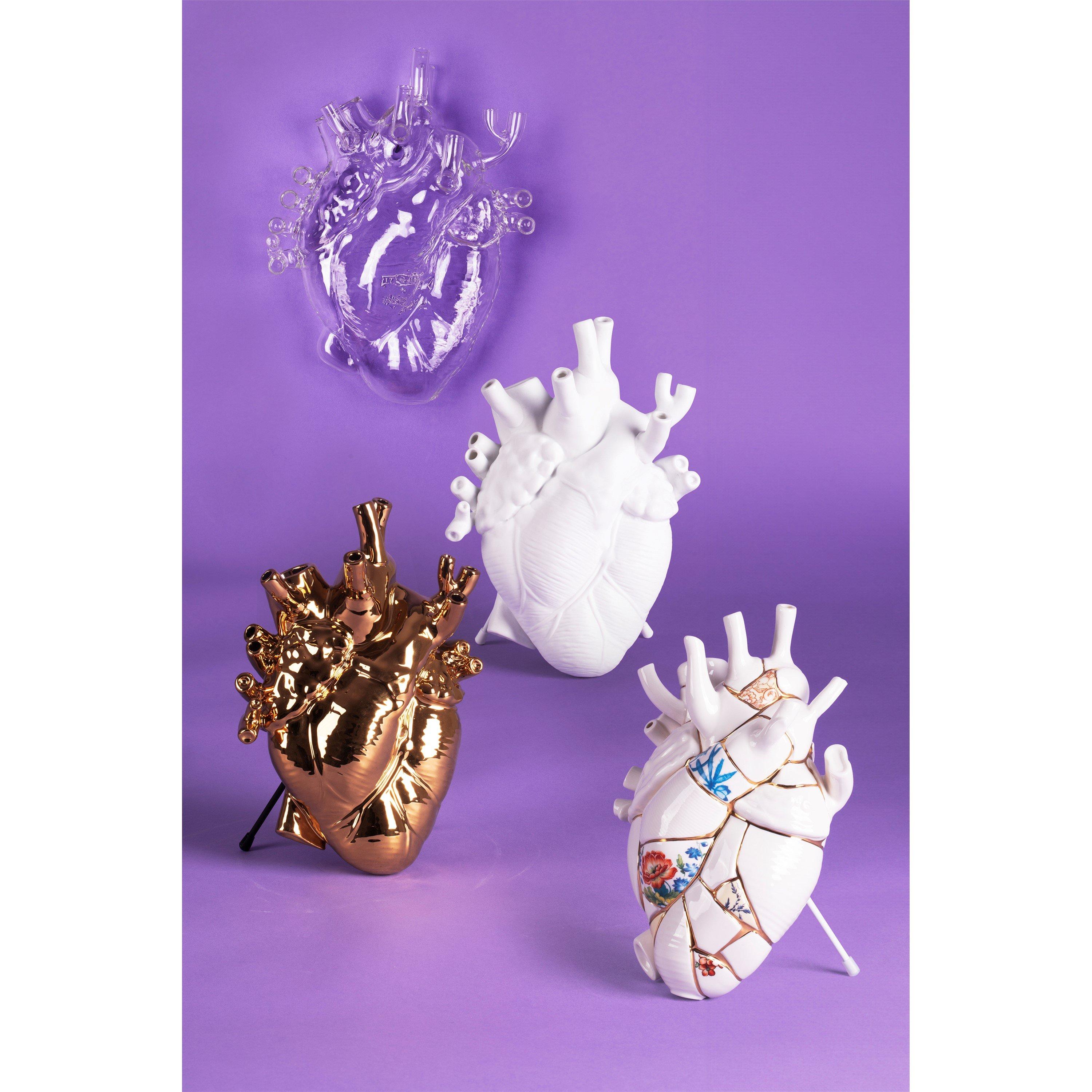 White - Seletti - Seletti Marcantonio Love In Bloom Porcelain Heart Vase - 2