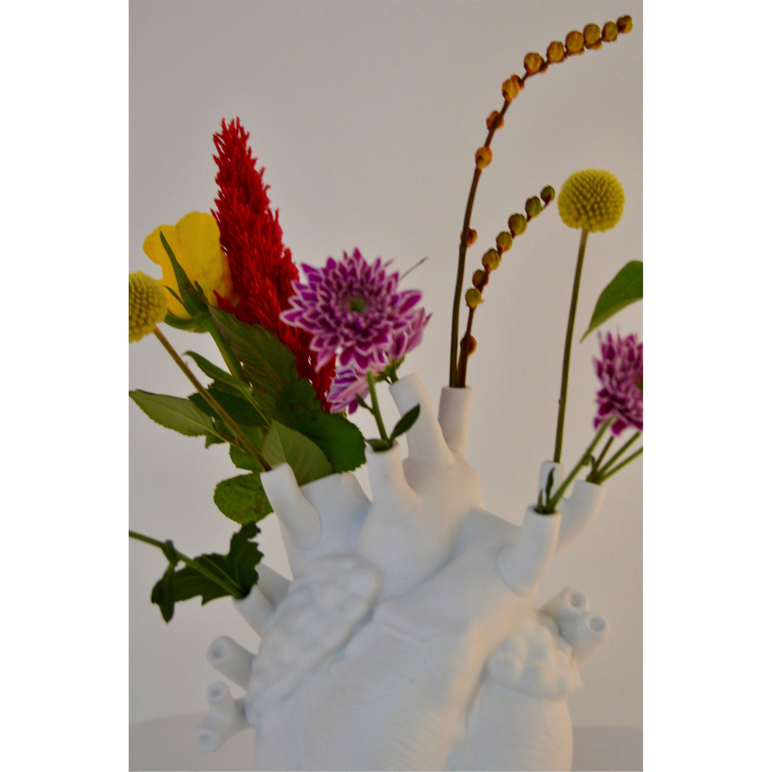 White - Seletti - Seletti Marcantonio Love In Bloom Porcelain Heart Vase - 4