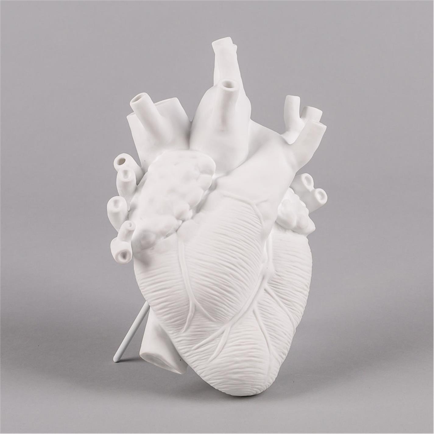 White - Seletti - Seletti Marcantonio Love In Bloom Porcelain Heart Vase - 6