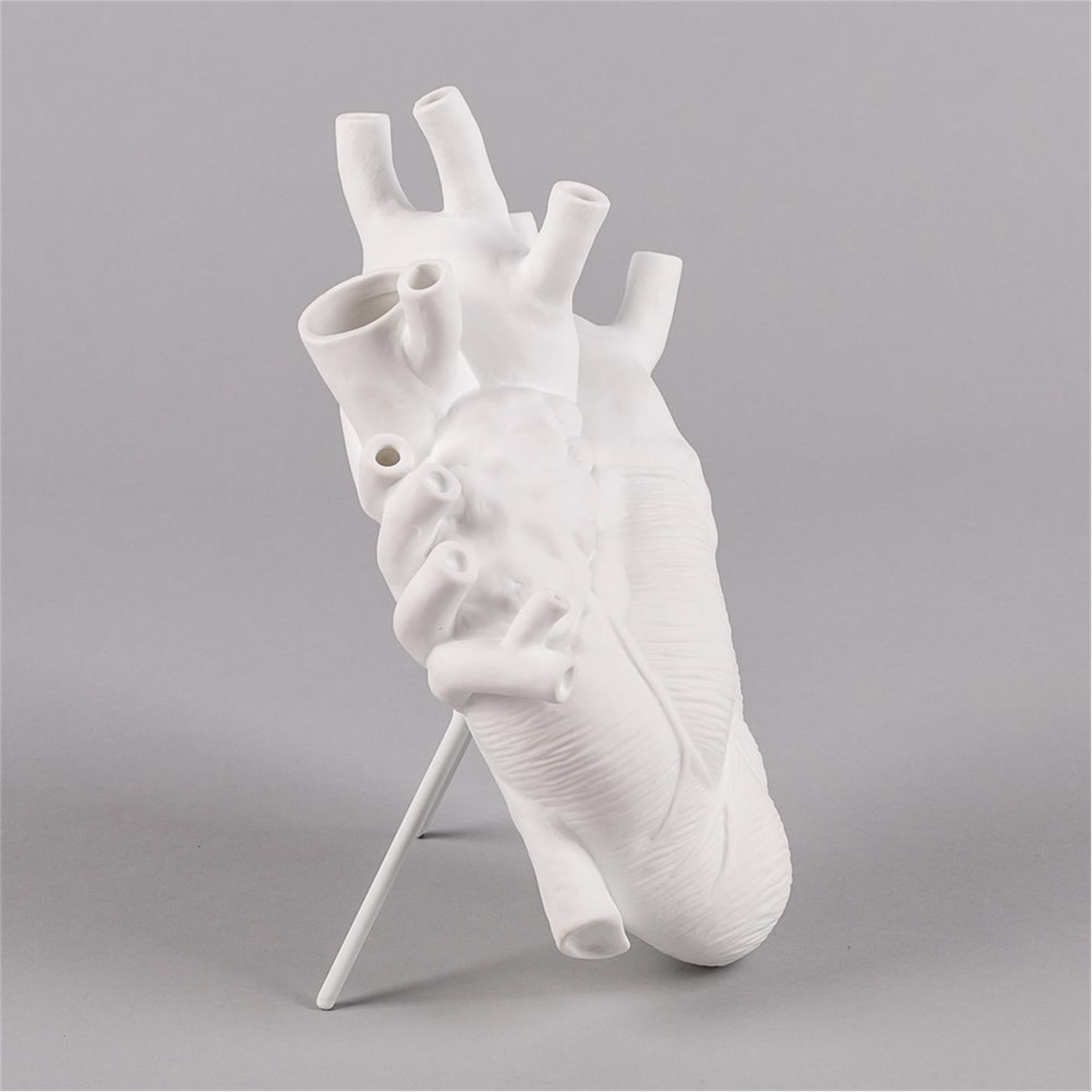 White - Seletti - Seletti Marcantonio Love In Bloom Porcelain Heart Vase - 7