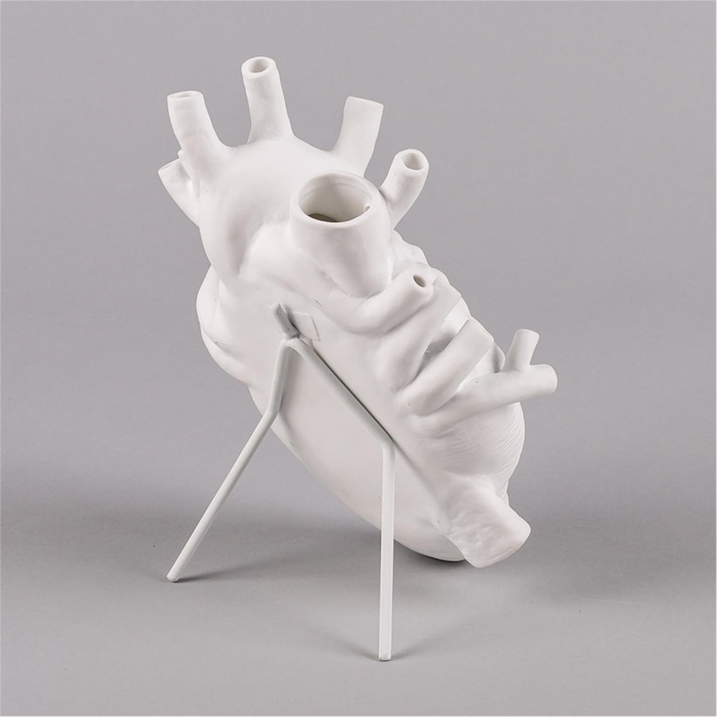 White - Seletti - Seletti Marcantonio Love In Bloom Porcelain Heart Vase - 8