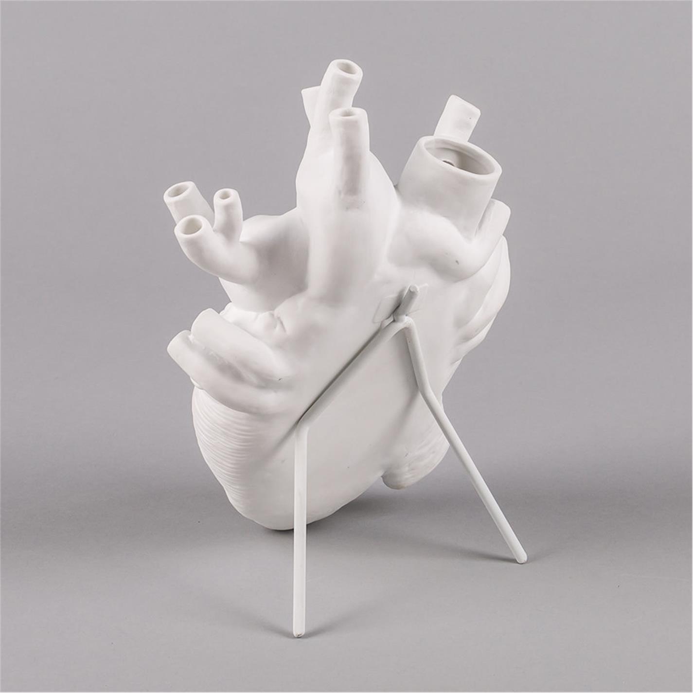 White - Seletti - Seletti Marcantonio Love In Bloom Porcelain Heart Vase - 9