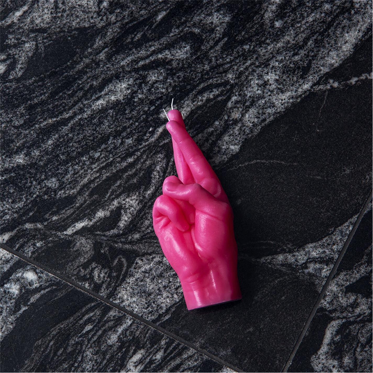 Pink - CandleHand - Fingers Crossed Candle - 3