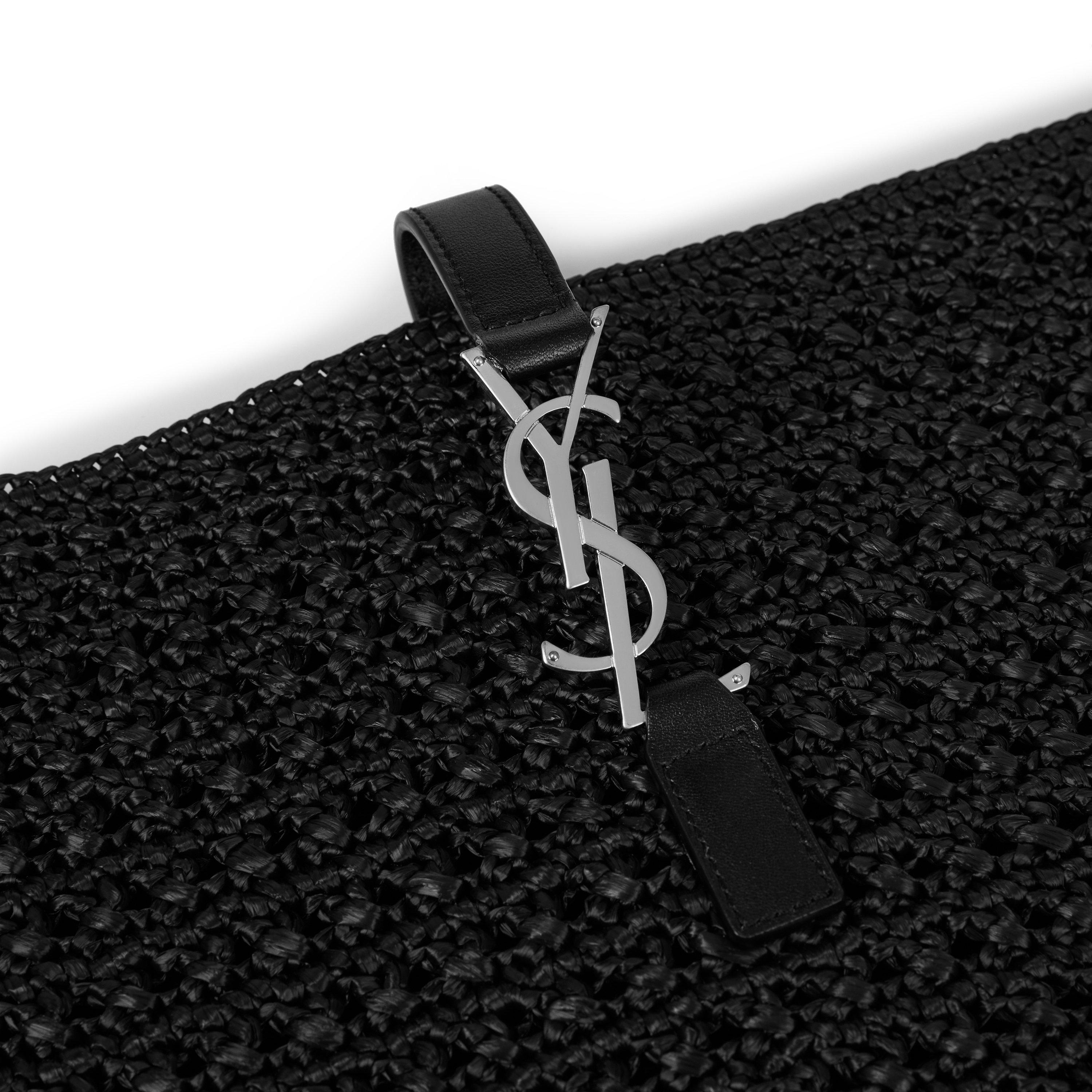Black - Saint Laurent - Raffia Medium Tote Bag - 4
