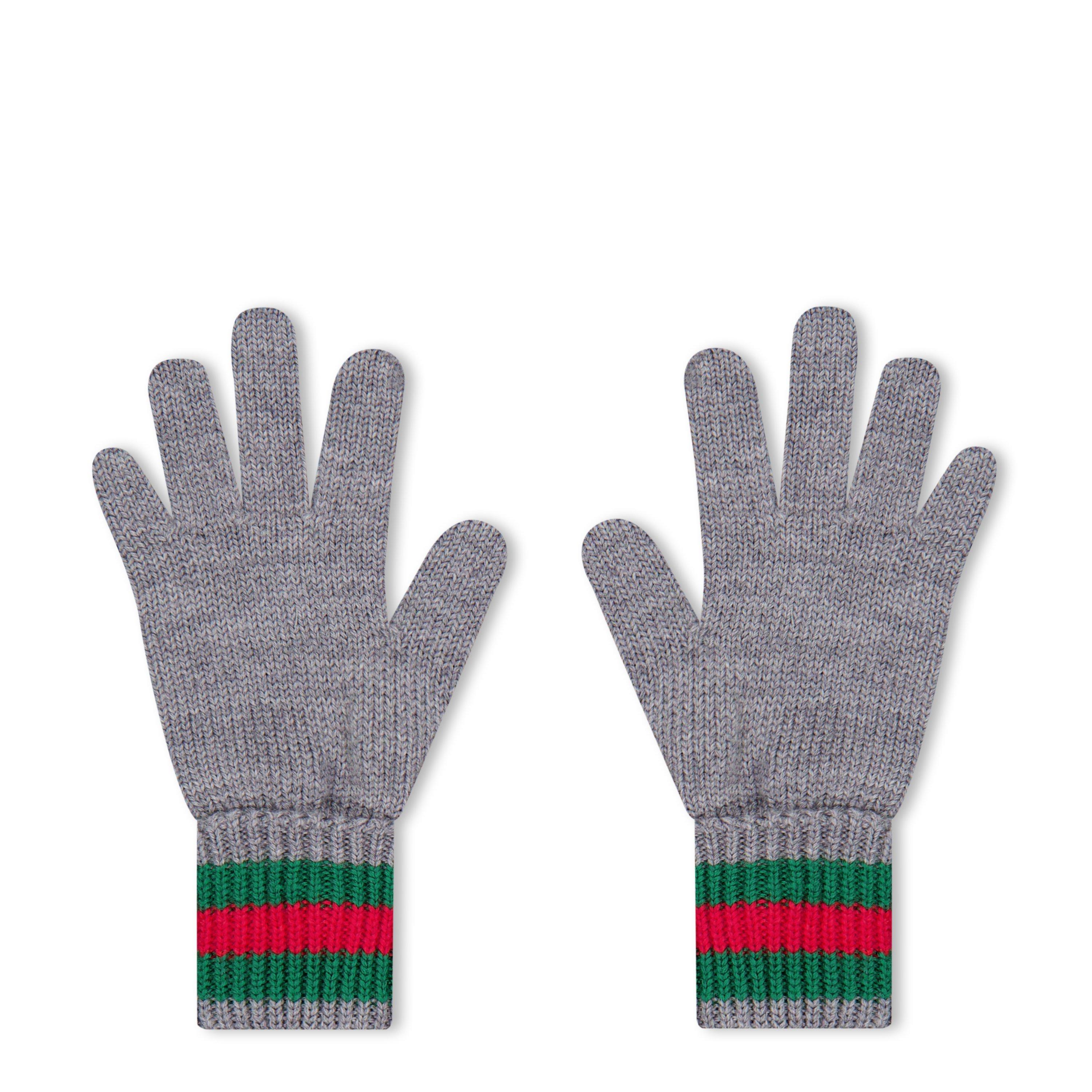 Grey 1266 - Gucci - Ribbed Gloves Junior - 1