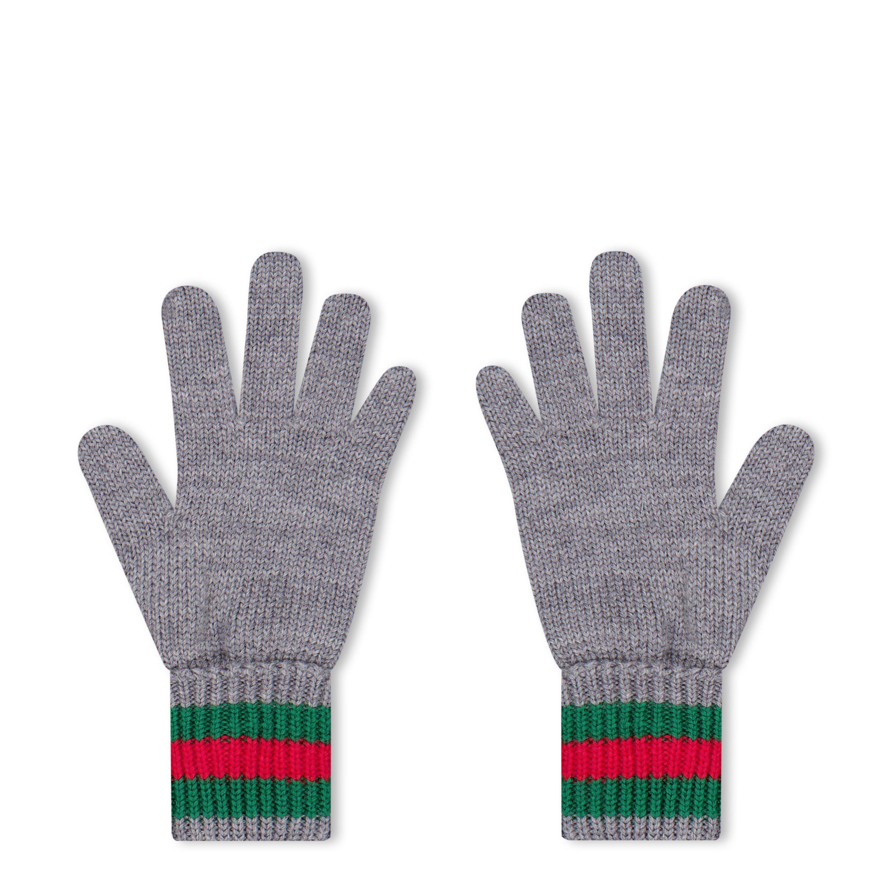 Grey 1266 - Gucci - Ribbed Gloves Junior - 2
