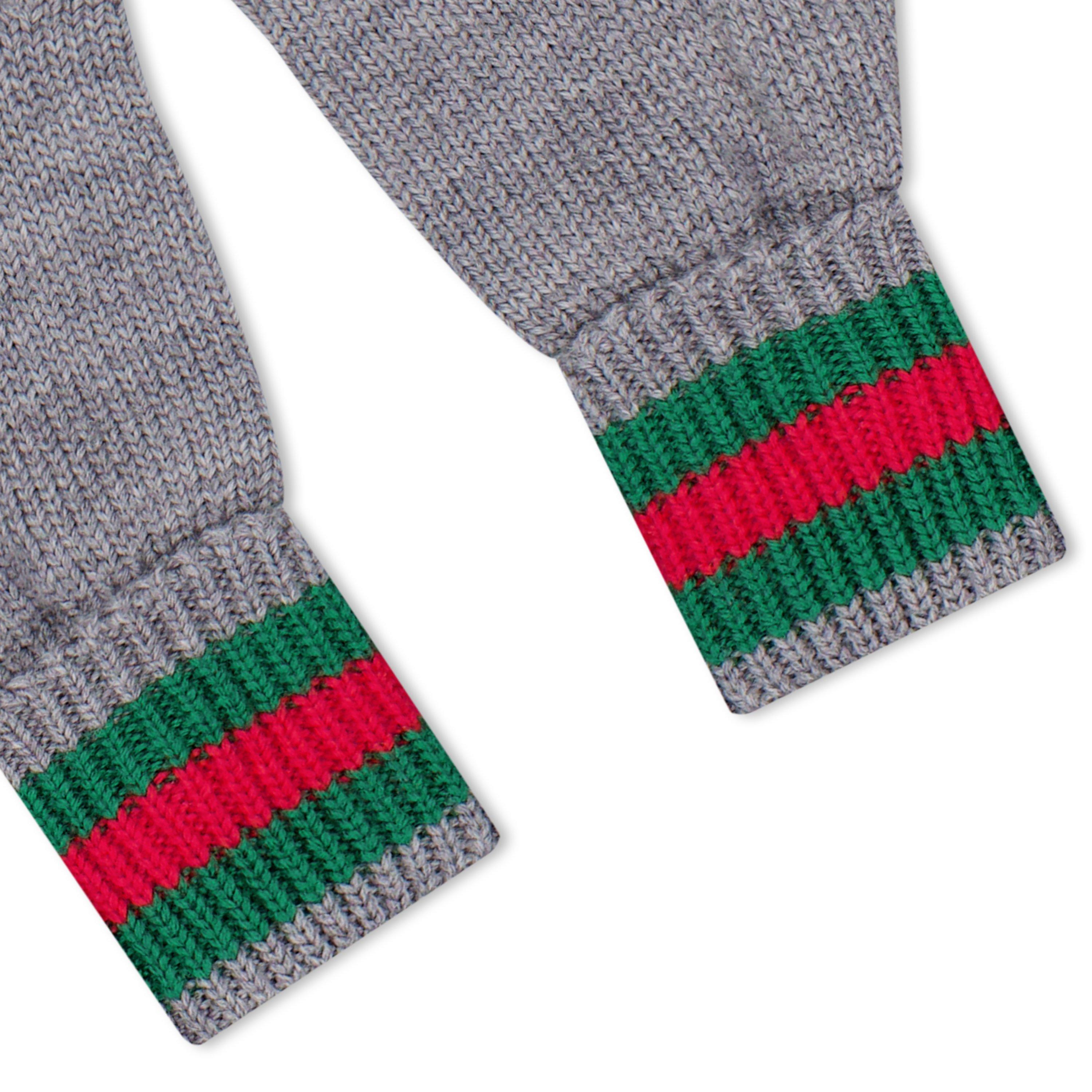 Grey 1266 - Gucci - Ribbed Gloves Junior - 3