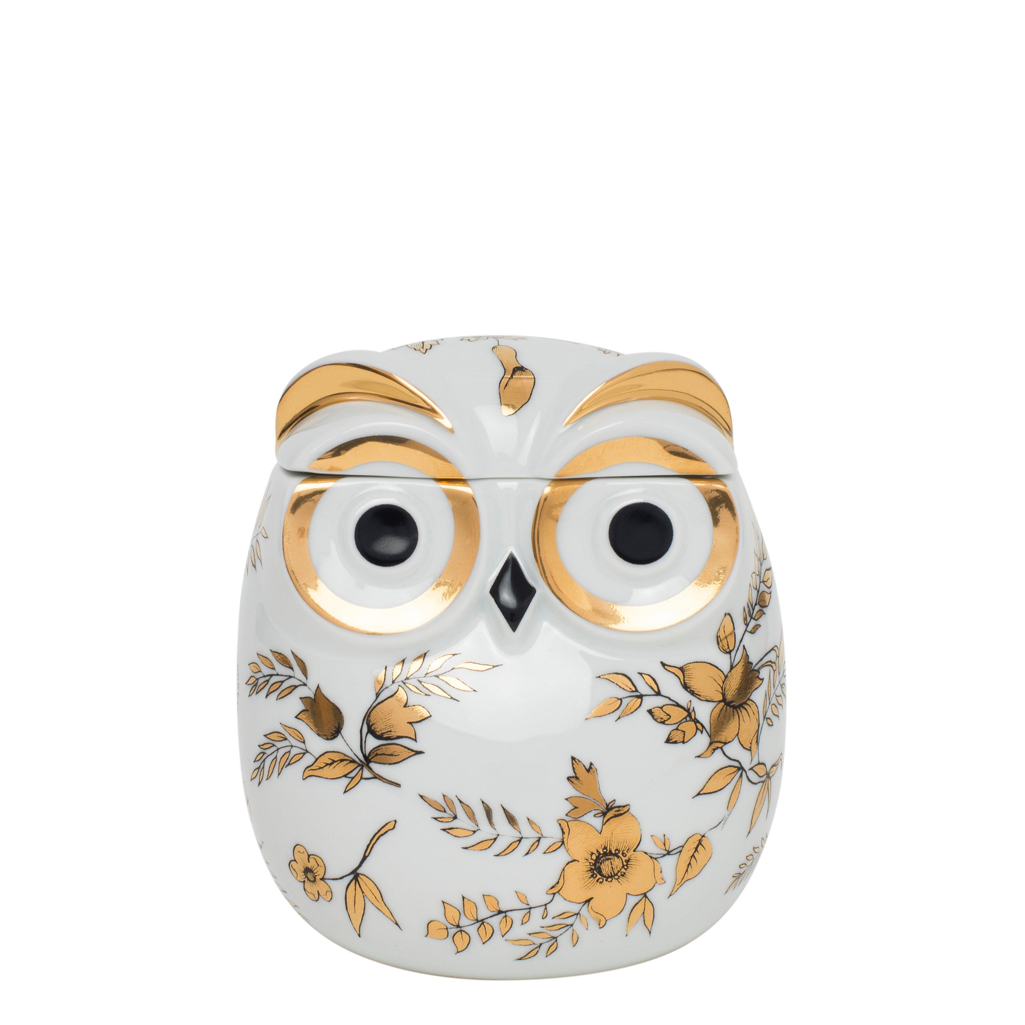 Black & White - Fornasetti - Floral Owl Jar - 1