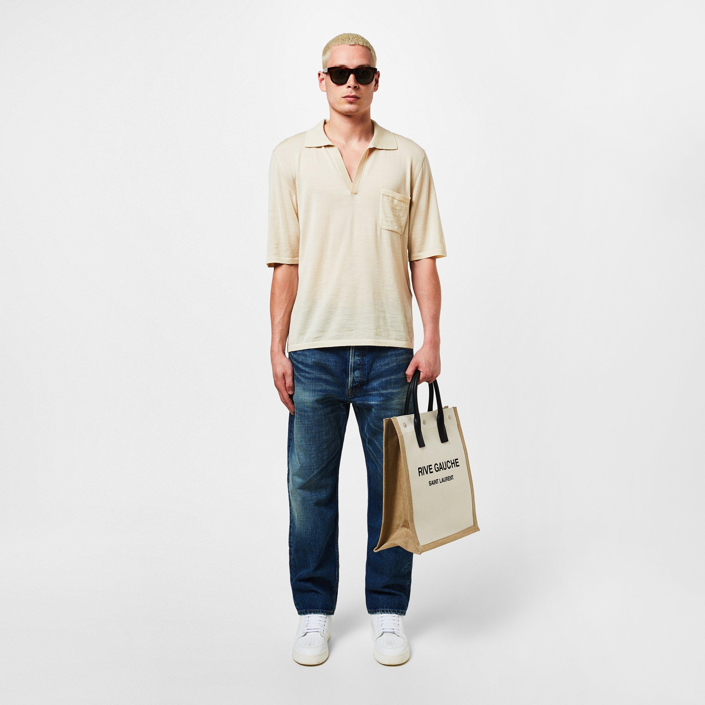 Beige - Saint Laurent - Small Rive Gauche Tote - 7