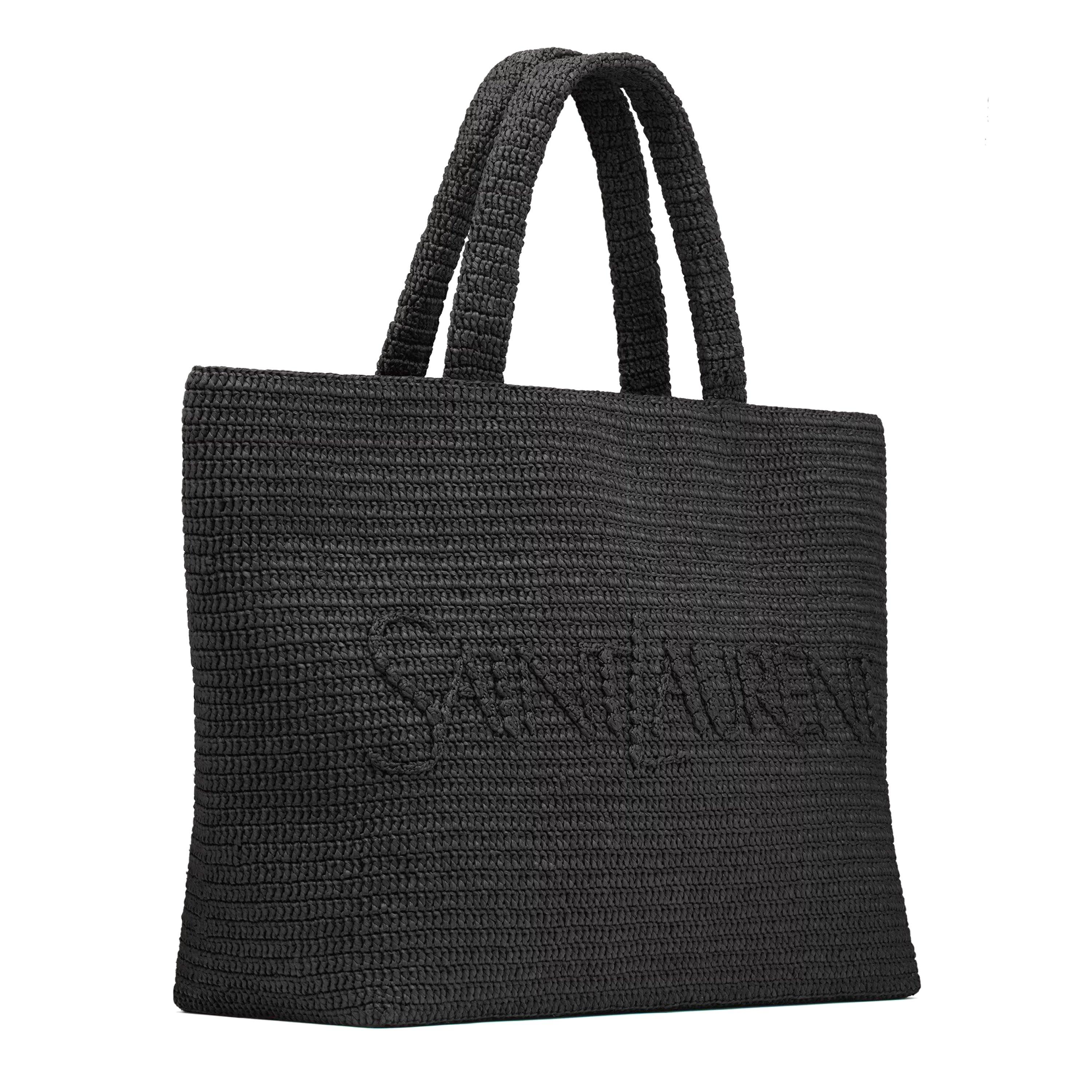 Black - Saint Laurent - Men's Raffia Tote Bag - 3