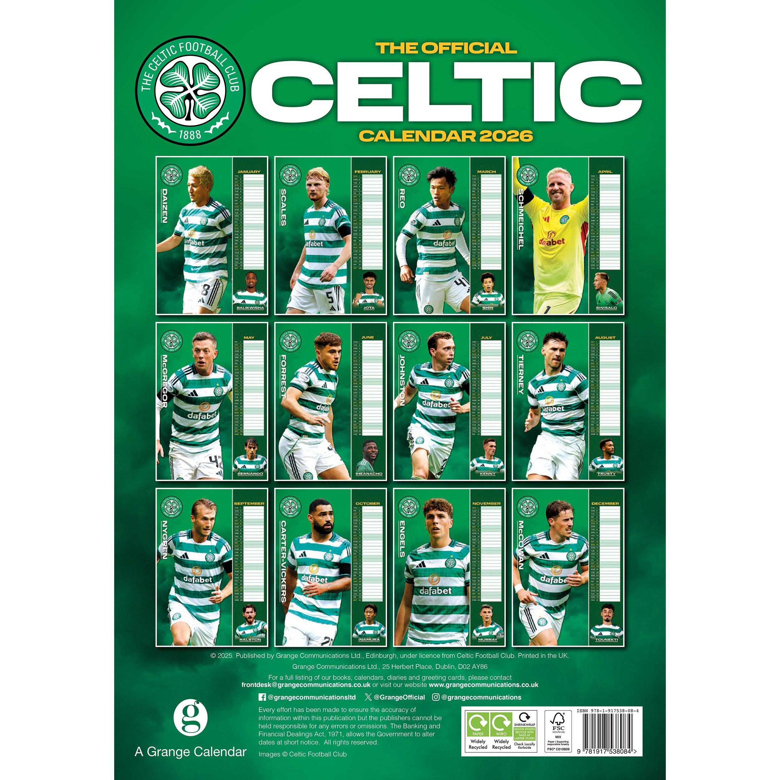 Celtique - Grange - Wolverhampton Wanderers 2026 Football Calendar - 2