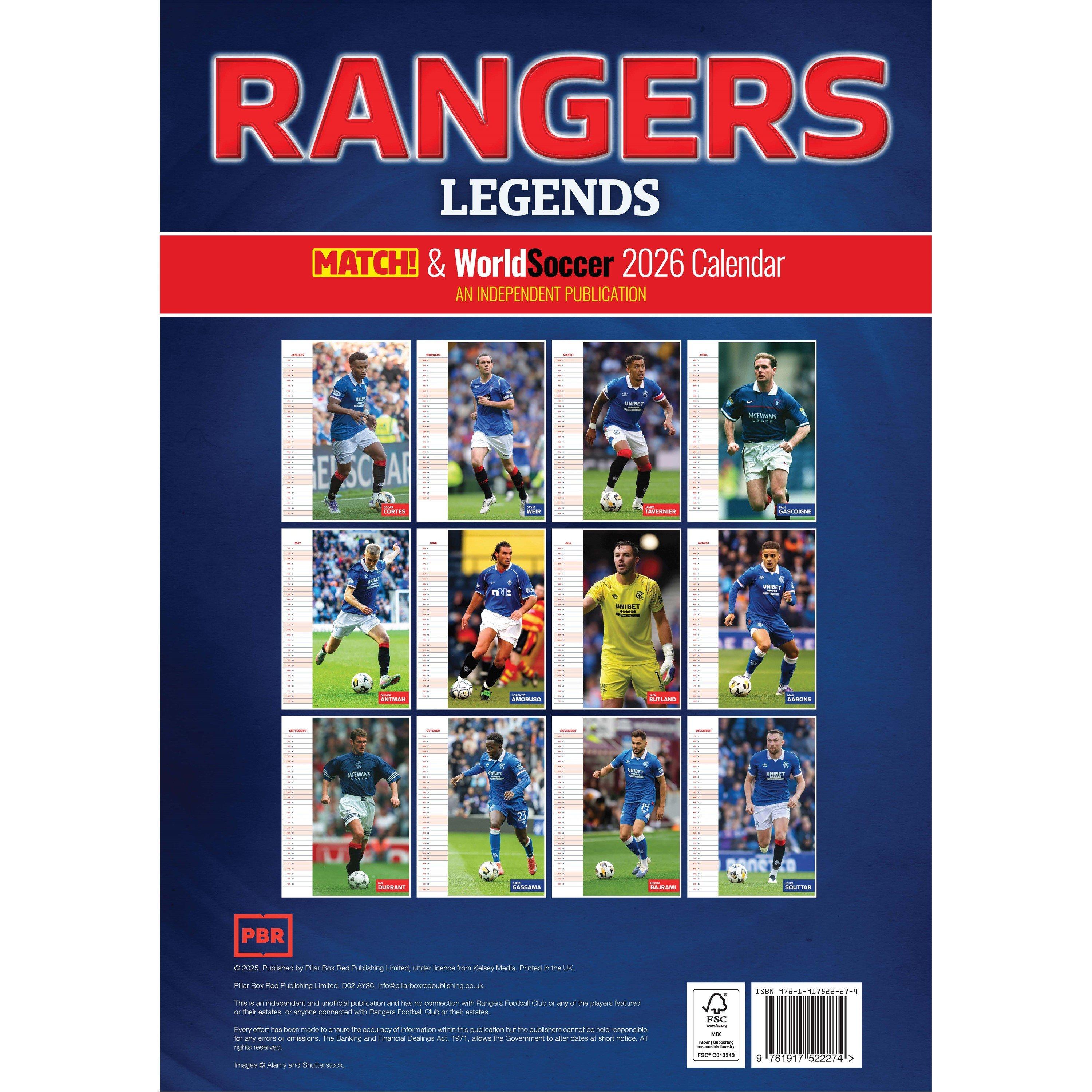 Rangers - Grange - Wolverhampton Wanderers 2026 Football Calendar - 2