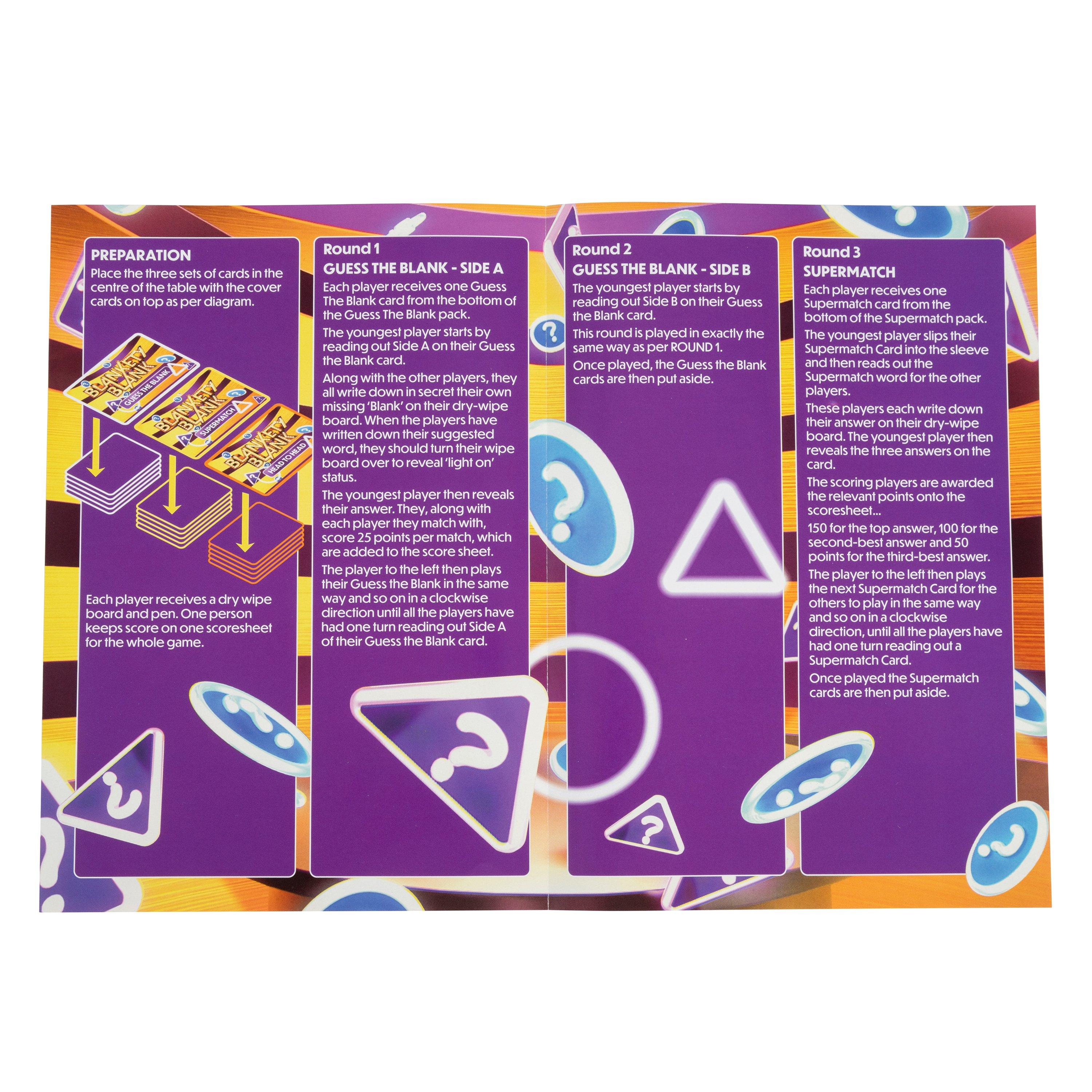 Big Sky Games Blankety Blank Board Game | Sports Direct