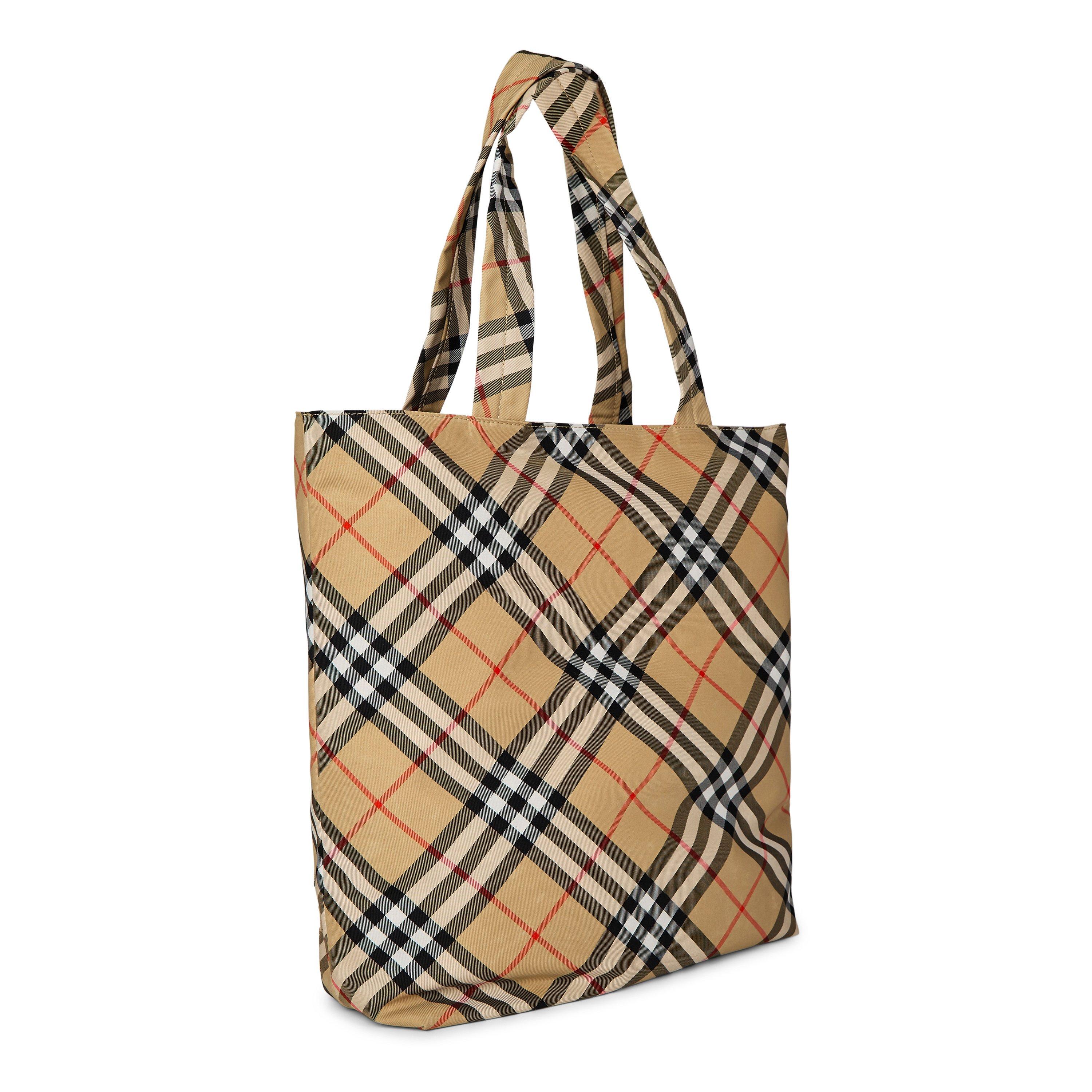 Sand - Burberry - Men's Check Tote Bag - 2