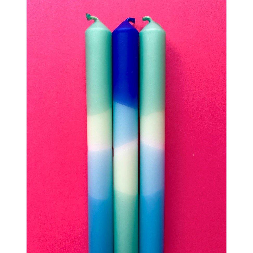 Ocean Blues - The Colour Emporium - Dip Dye Candles - 3pk - 2