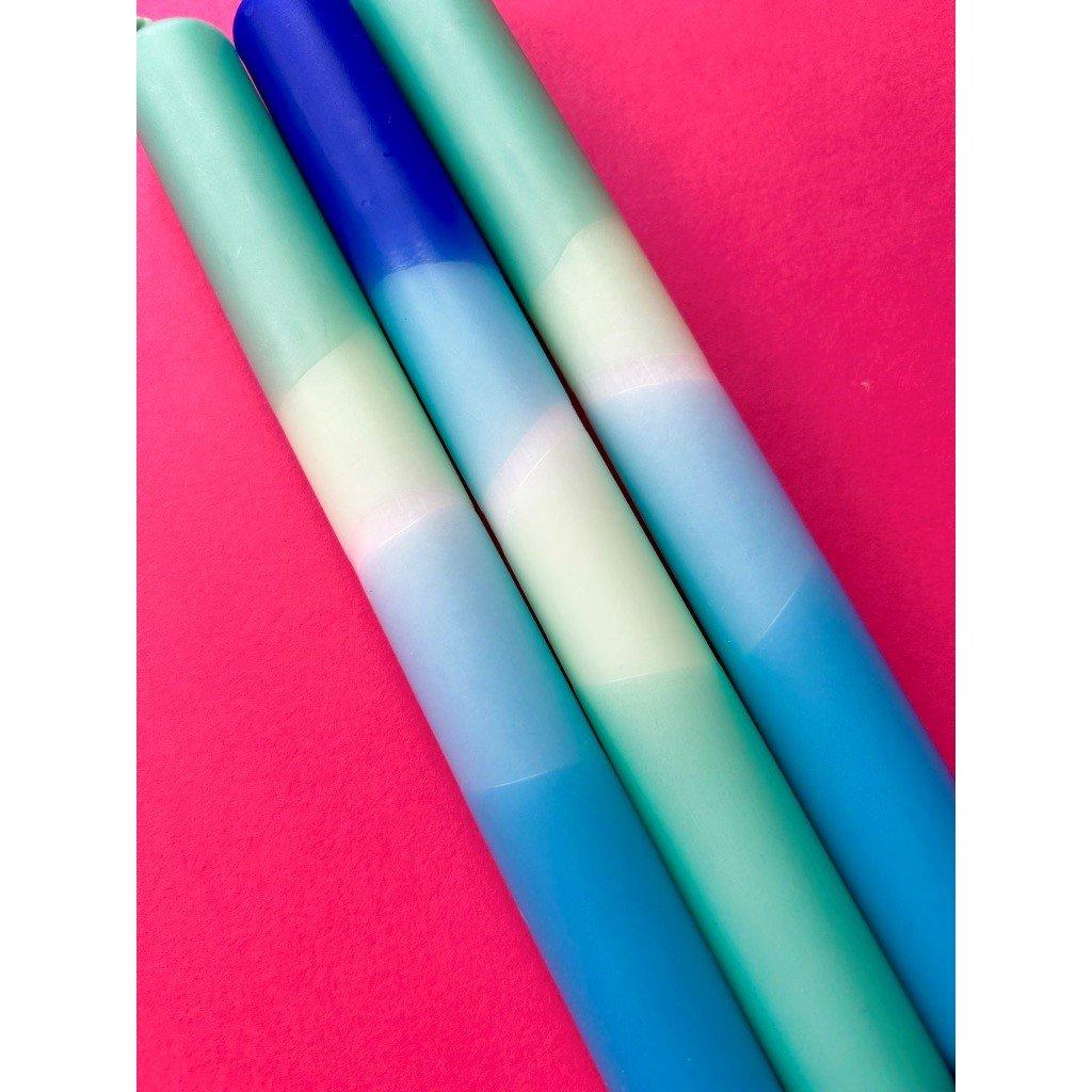 Ocean Blues - The Colour Emporium - Dip Dye Candles - 3pk - 3