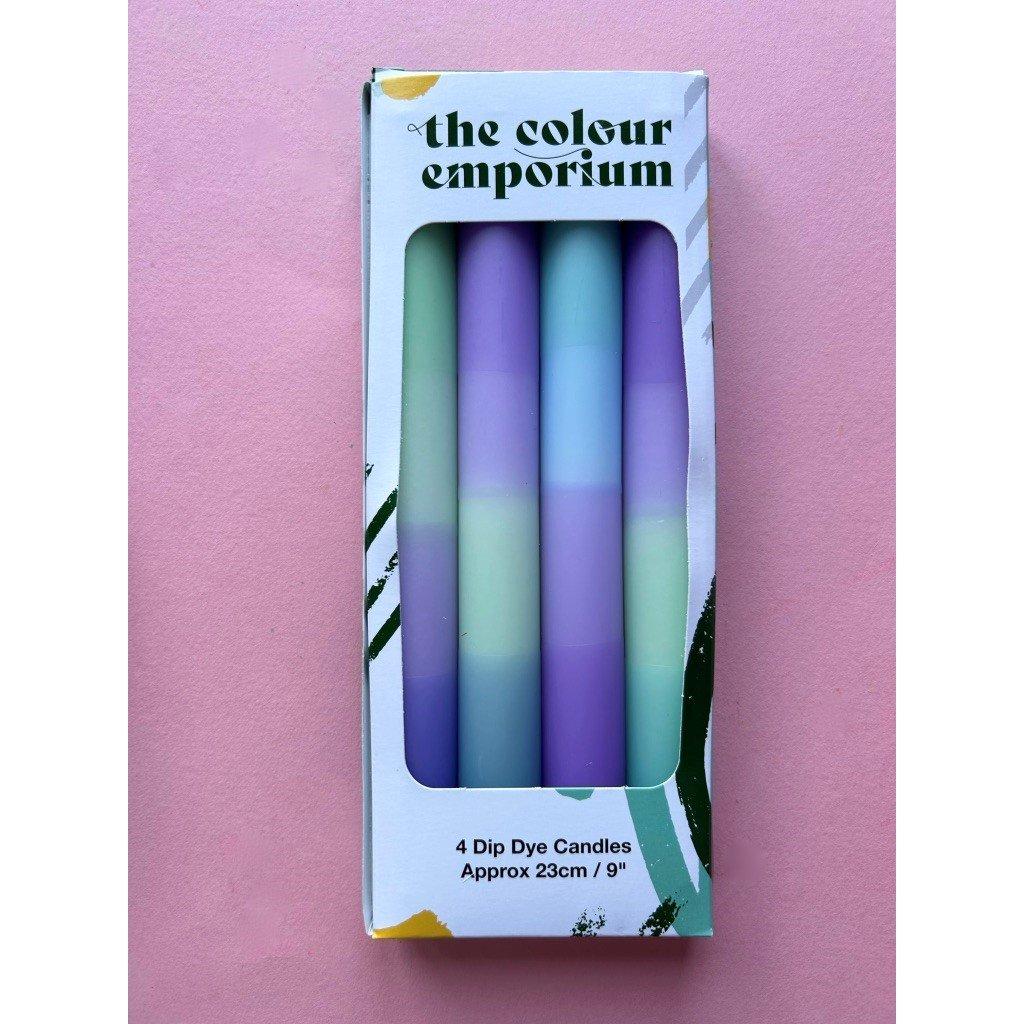 FragrntFreesia - The Colour Emporium - Dip Dye Candle - 4pk - 4