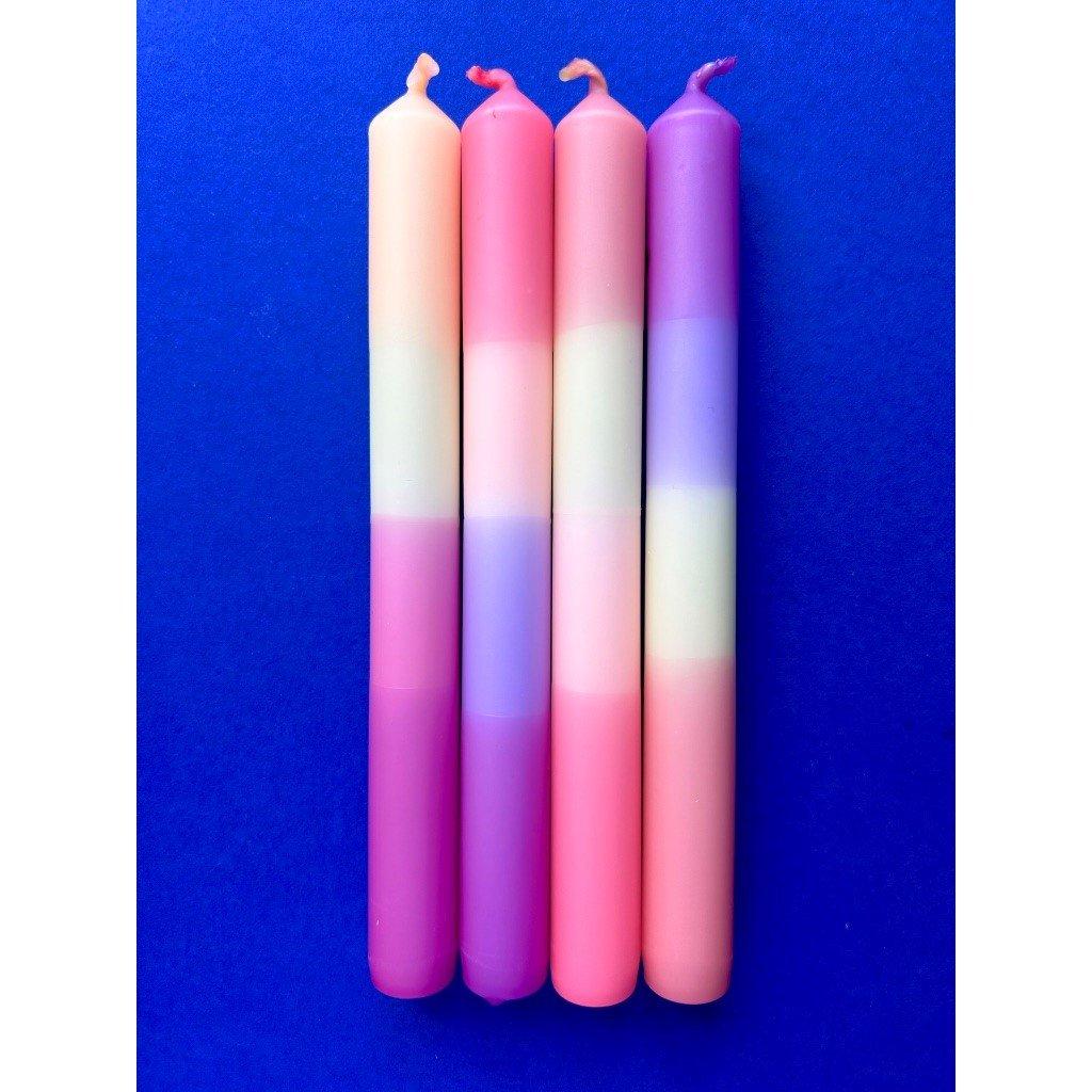 Tender Tulips - The Colour Emporium - Dip Dye Candle - 4pk - 2