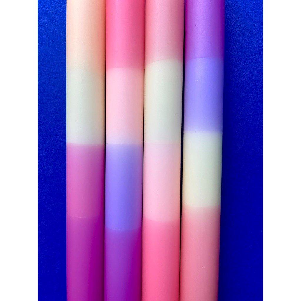 Tender Tulips - The Colour Emporium - Dip Dye Candle - 4pk - 3