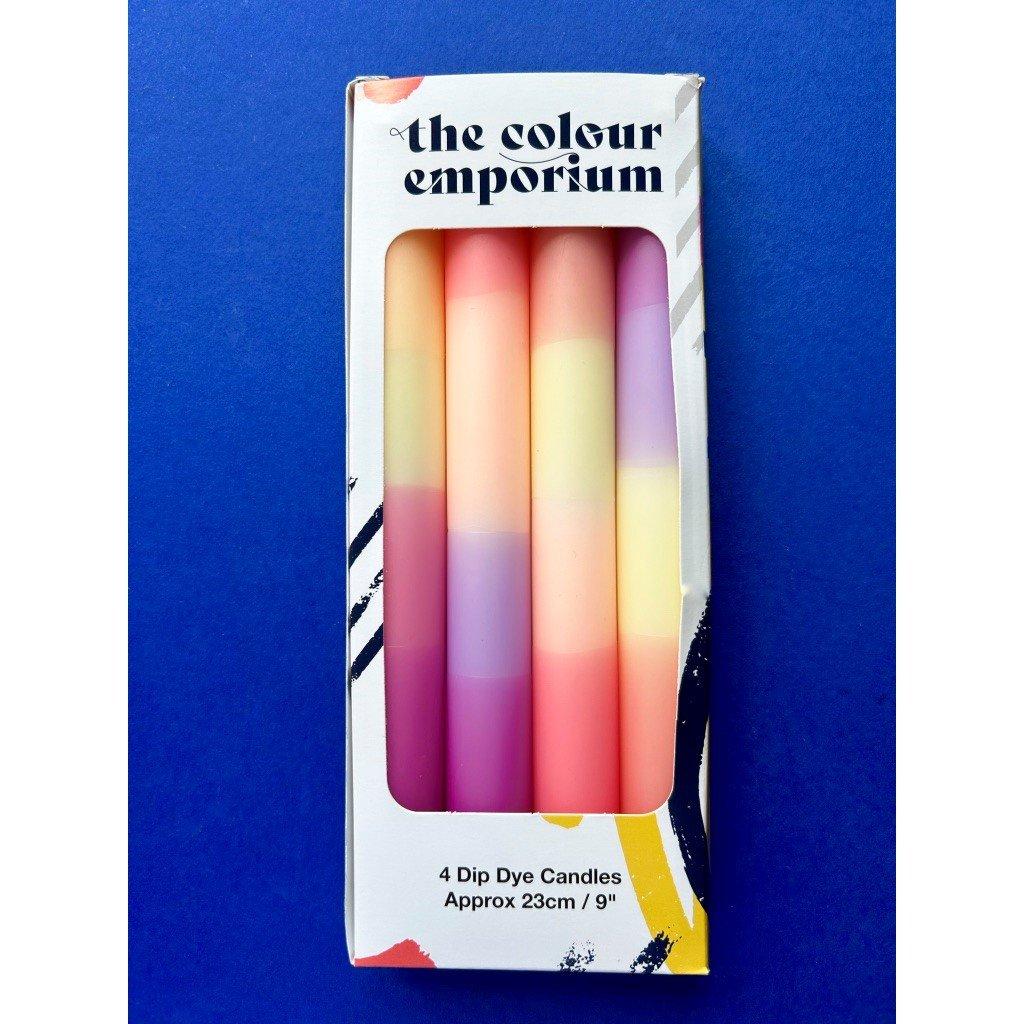 Tender Tulips - The Colour Emporium - Dip Dye Candle - 4pk - 4