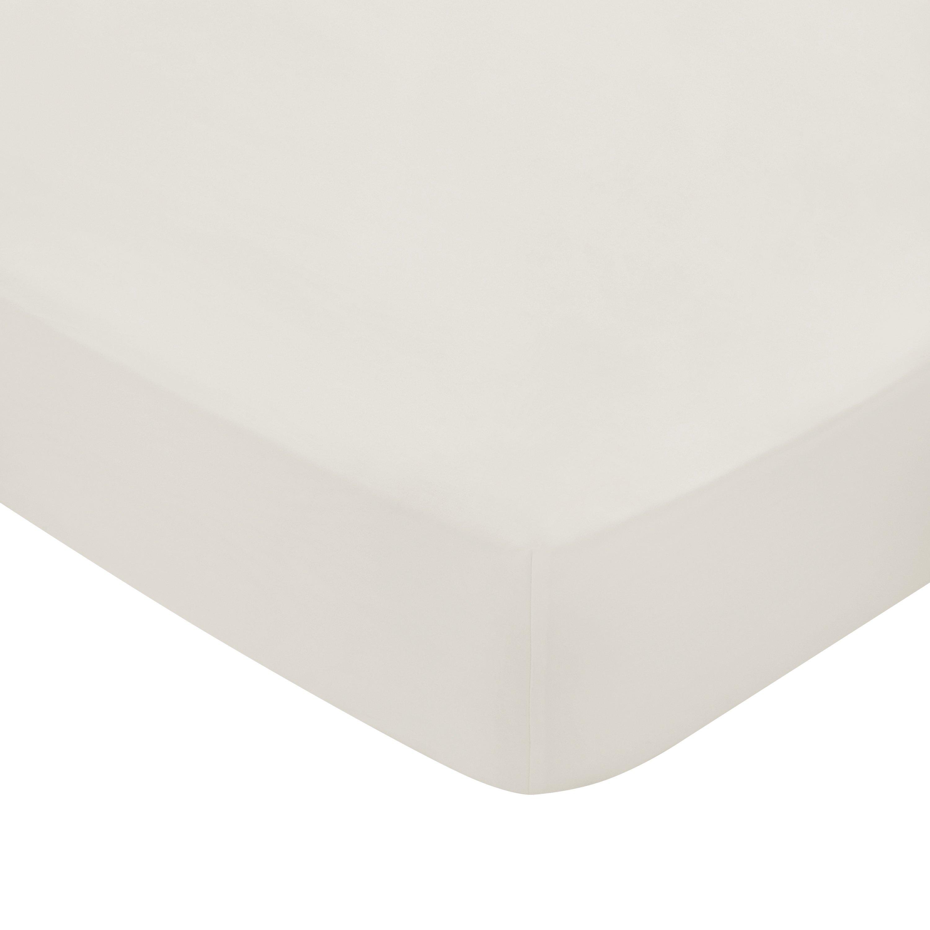 Bedeck Of Belfast  Fine Linens 600Tc Plain Dye Fitted Sheet - Cashmere - SINGLE