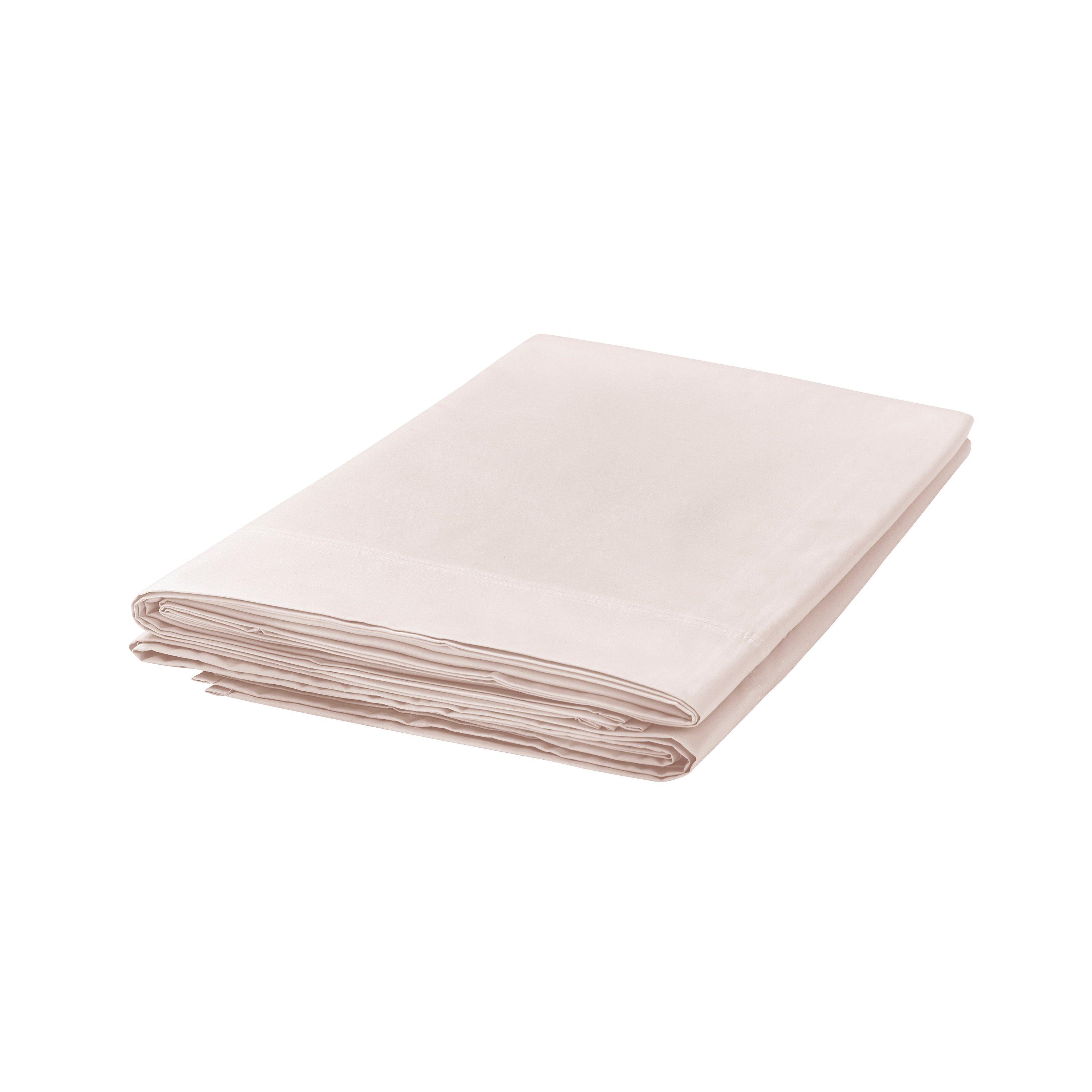 Bedeck Of Belfast  Fine Linens 300Tc Plain Dye Flat Sheet - Tuberose - SINGLE