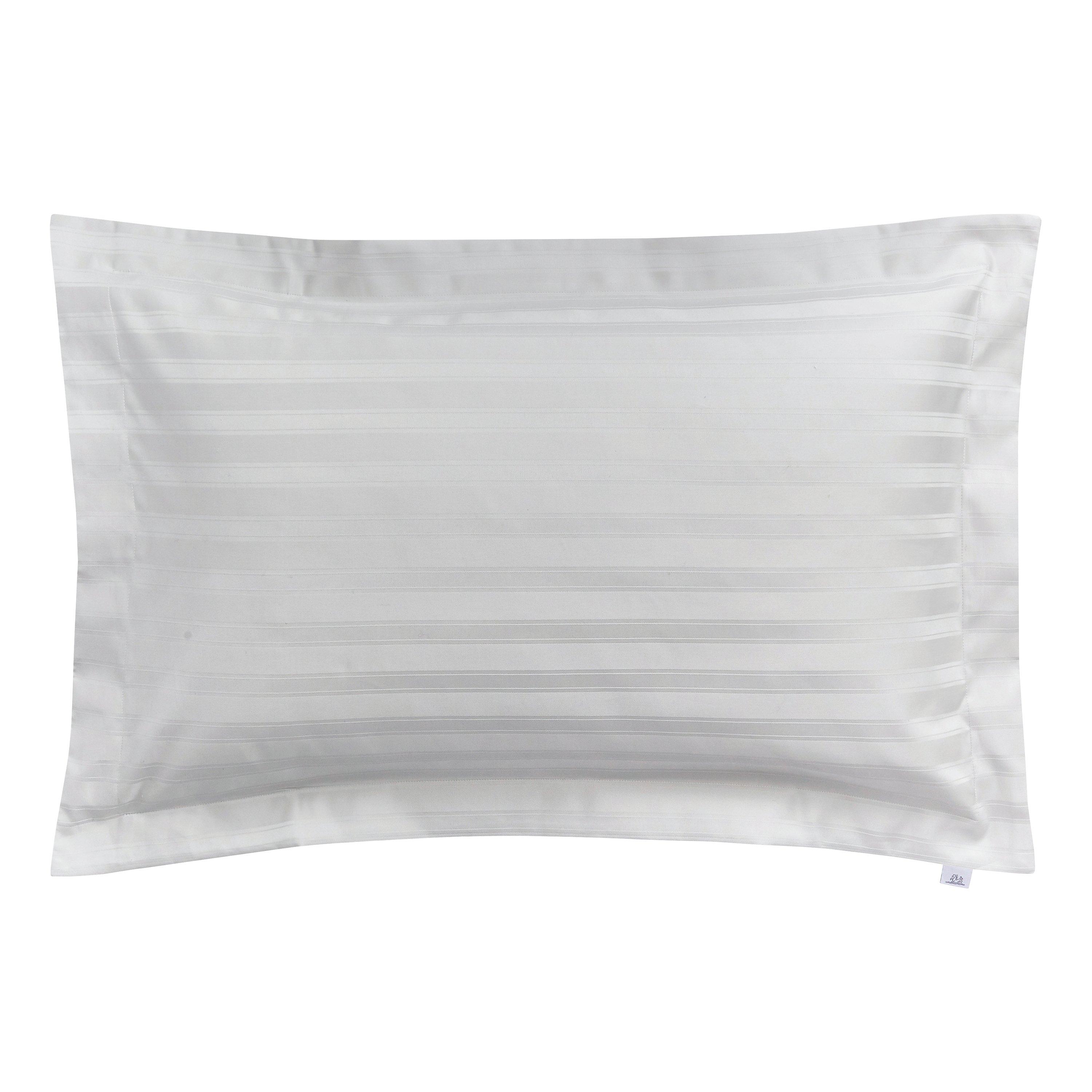 Bedeck Of Belfast  Adan Oxford Pillowcase - Silver - OXFORD PILLOWCASE