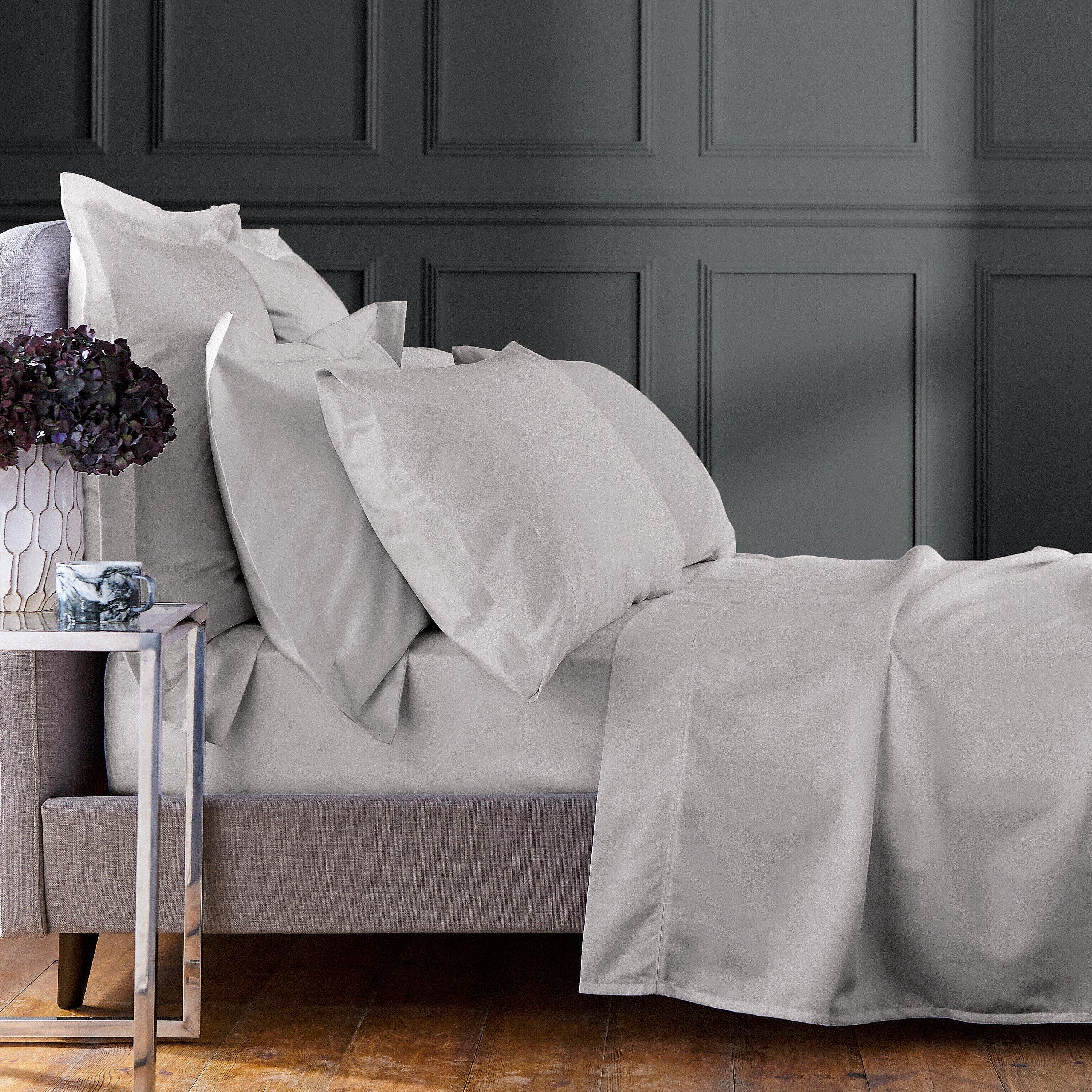 Silver - Bedeck of Belfast - 1000TC Plain Dye Fitted Sheet - 2