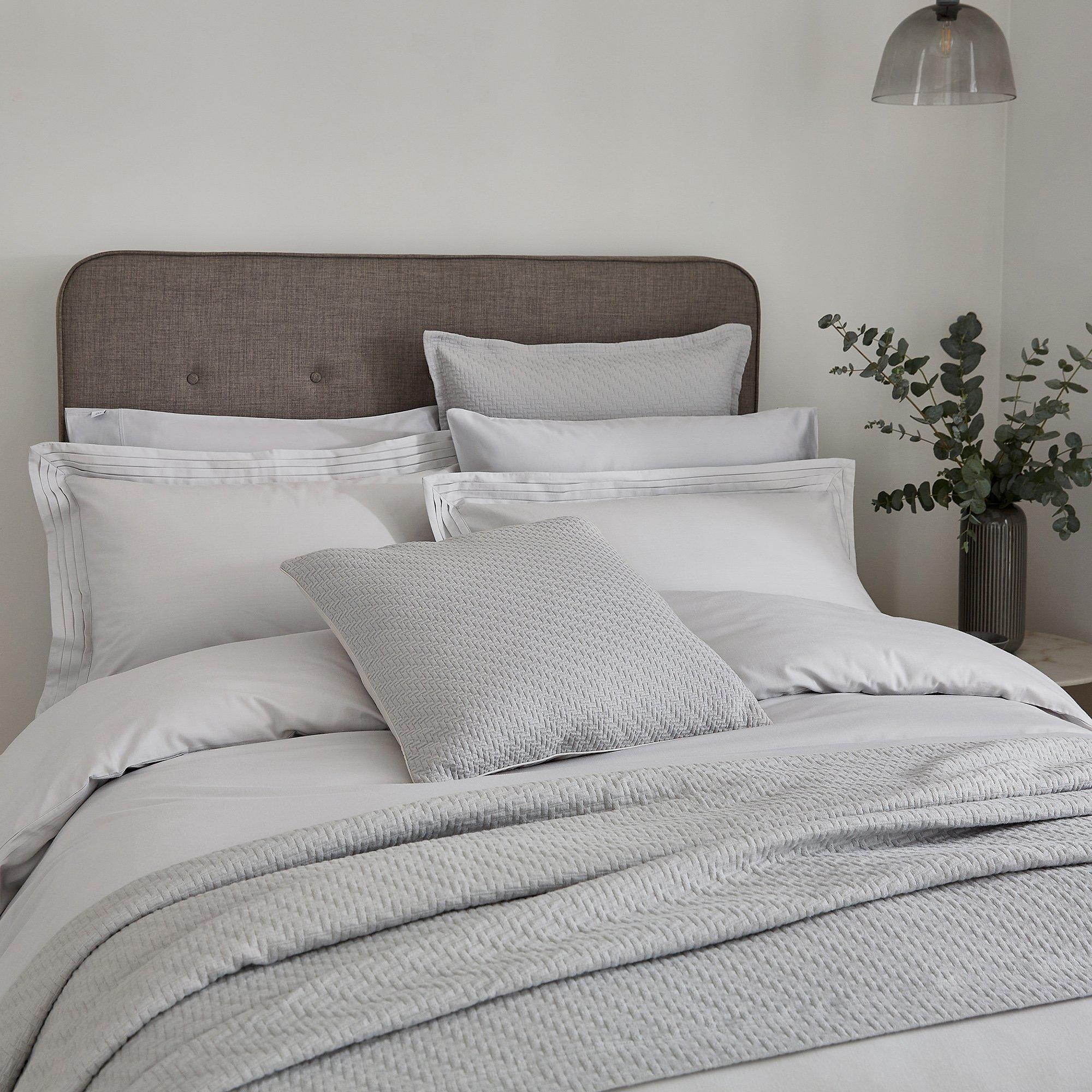 Silver - Bedeck of Belfast - Vendi 300TC  Infused Cotton Duvet Cover - 2