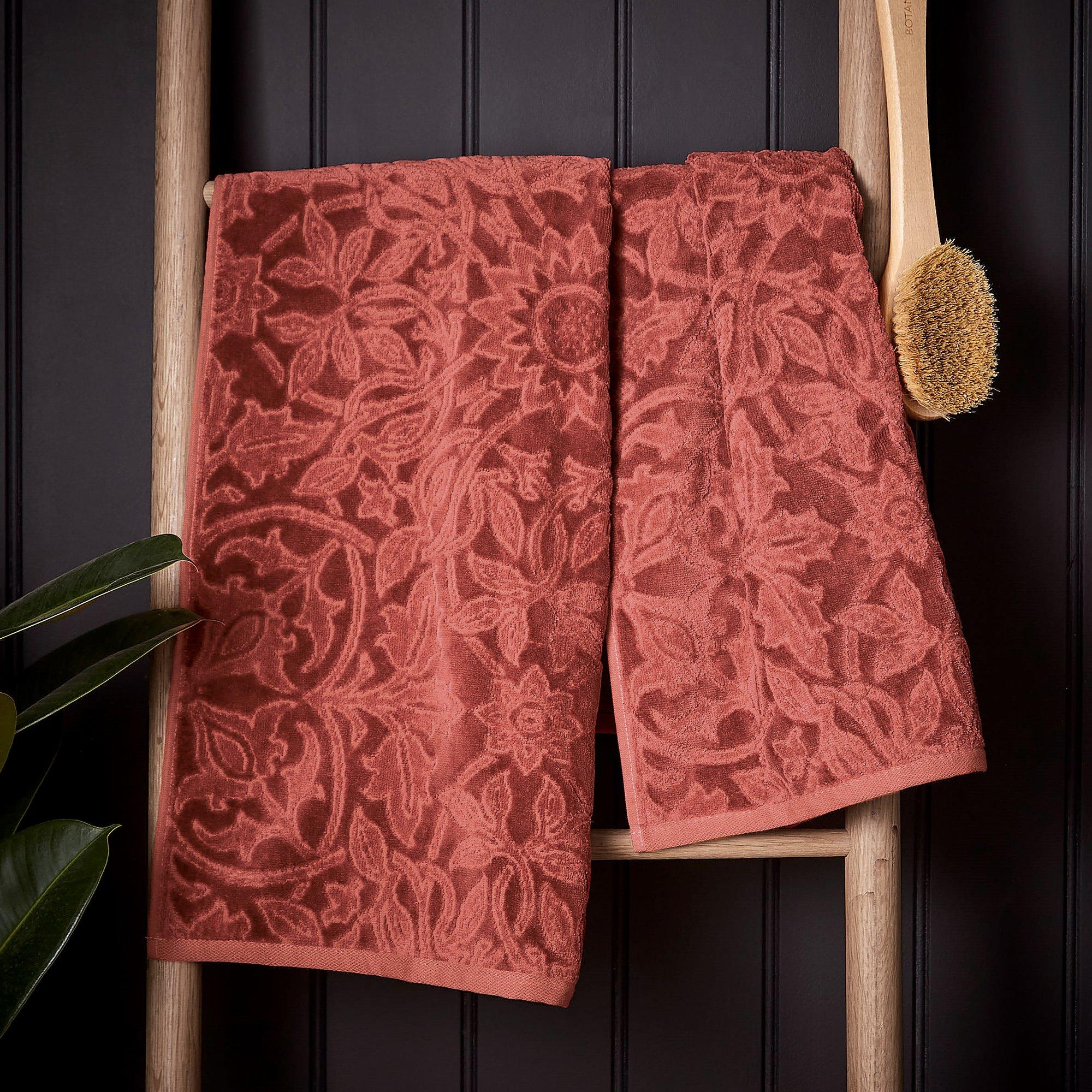 Morris And Co  St James Cotton Towels - Red - BATH TOWEL