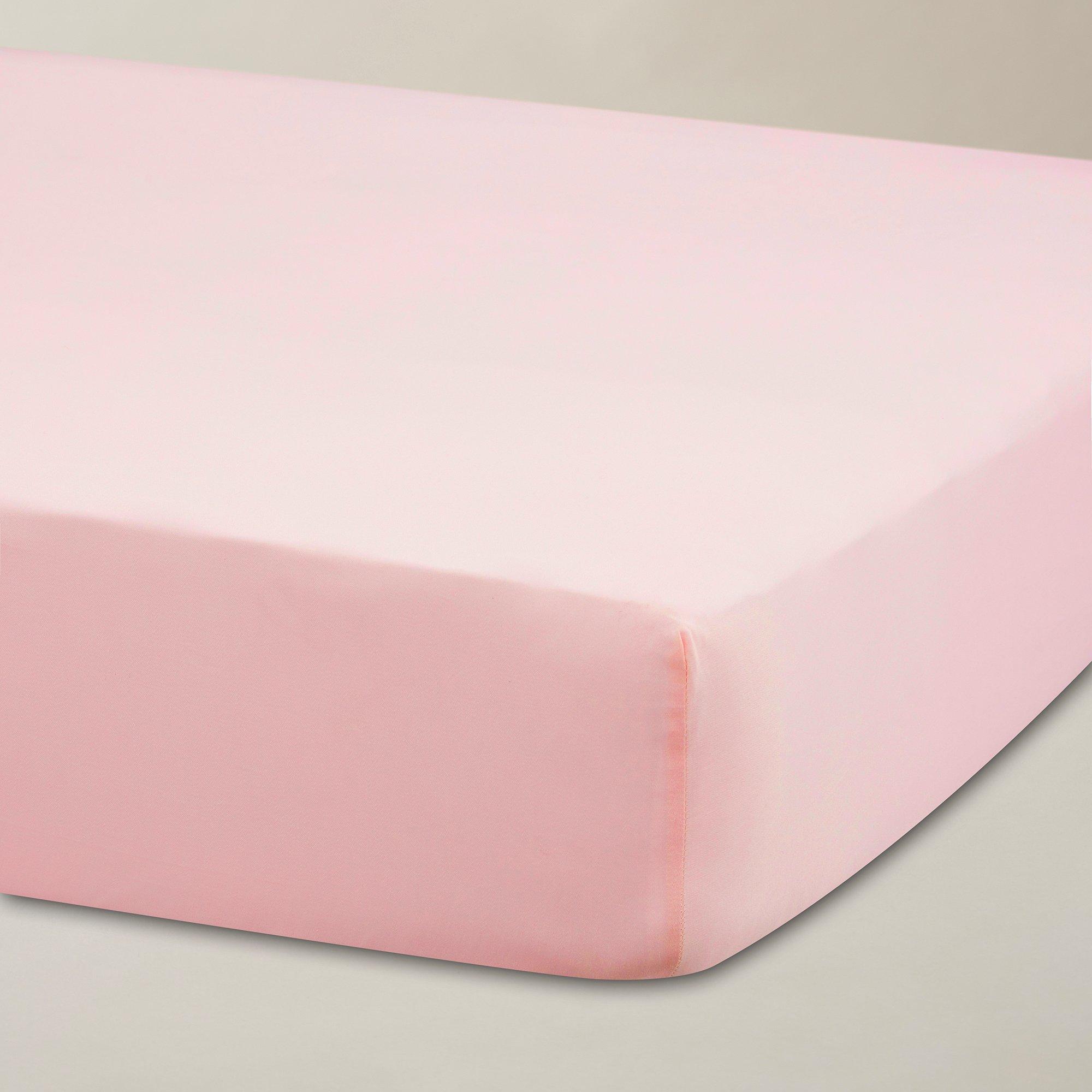 Soft Pink - Ted Baker Home - Plain Dye Cotton Fitted Sheet - 2