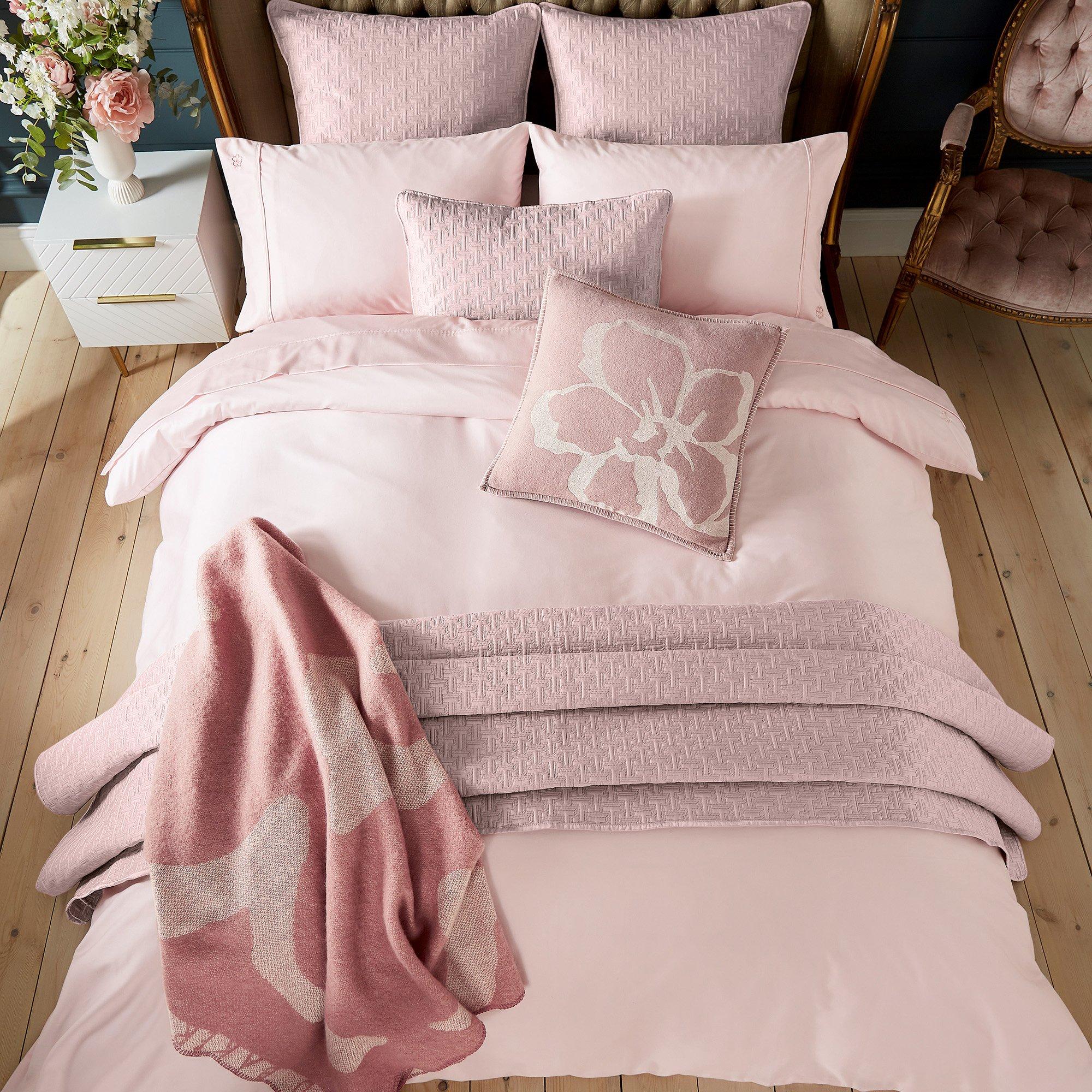 Soft Pink - Ted Baker Home - Plain Dye Cotton Fitted Sheet - 4