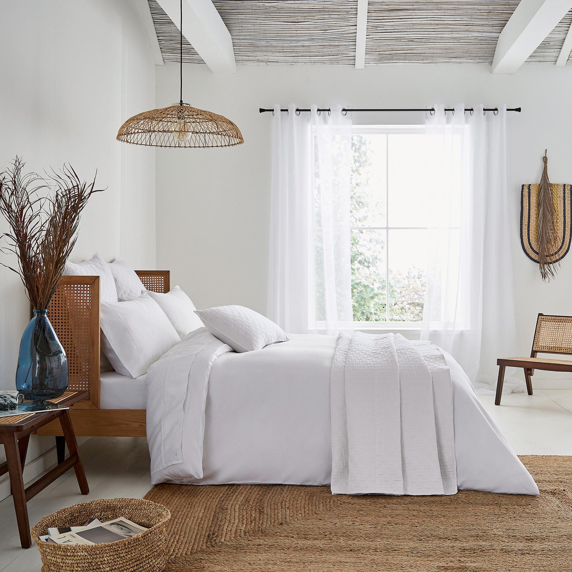White - Ted Baker Home - Plain Dye Square Pillowcase - 5