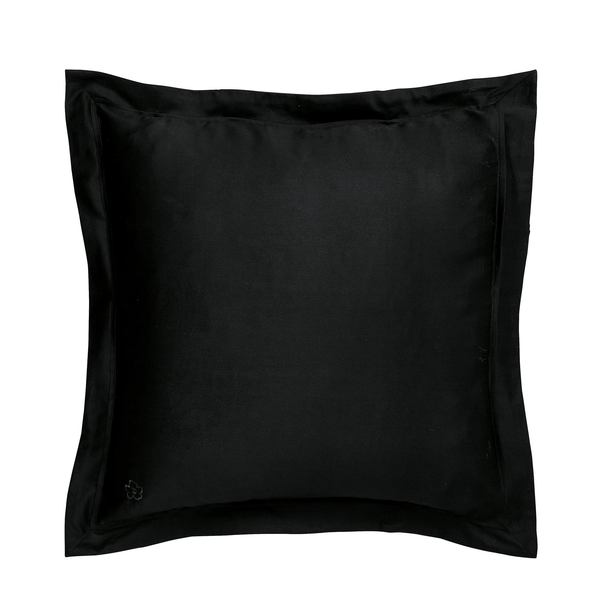 Ted Baker Home  Plain Dye Square Pillowcase - Black - SQUARE PILLOWCASE