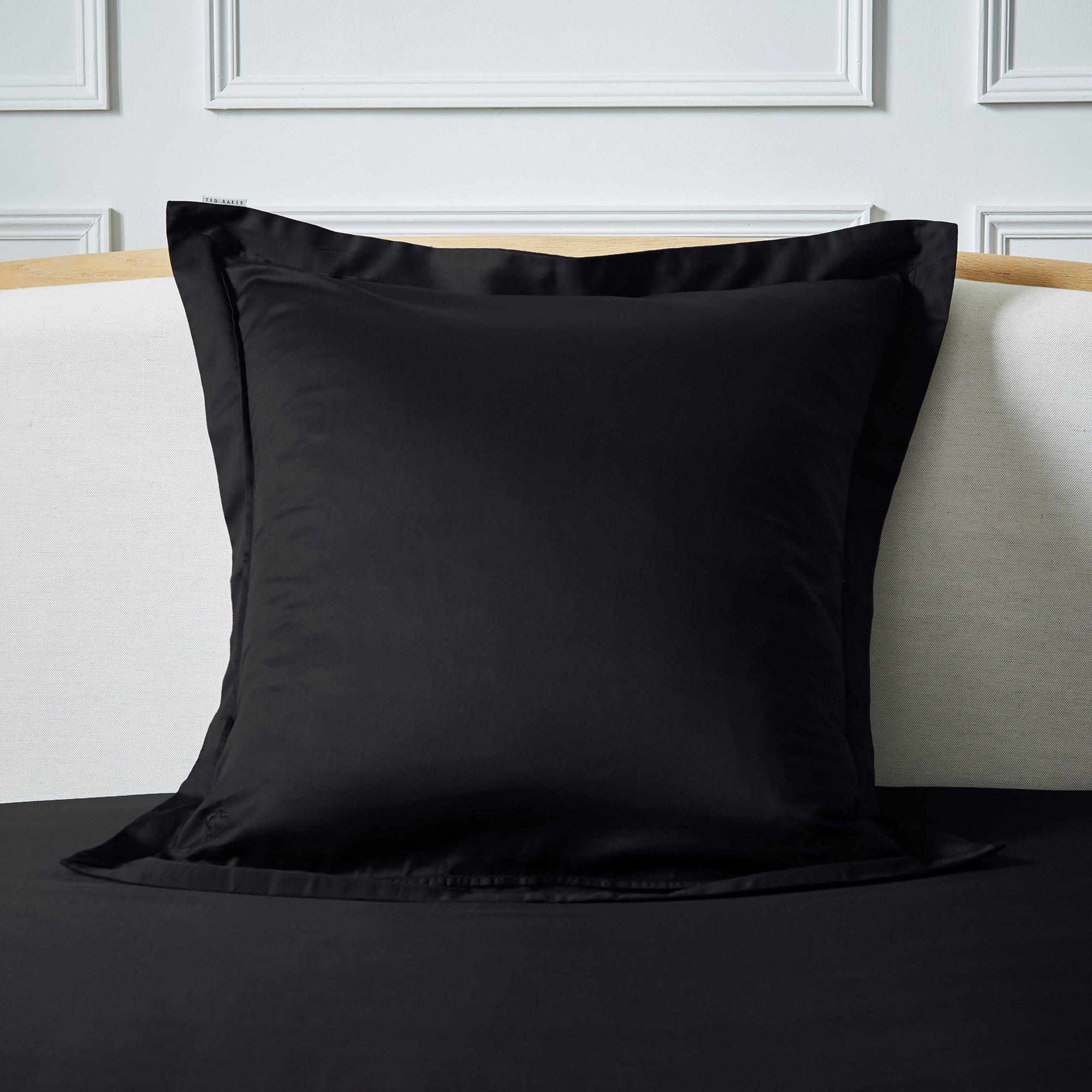 Black - Ted Baker Home - Plain Dye Square Pillowcase - 2