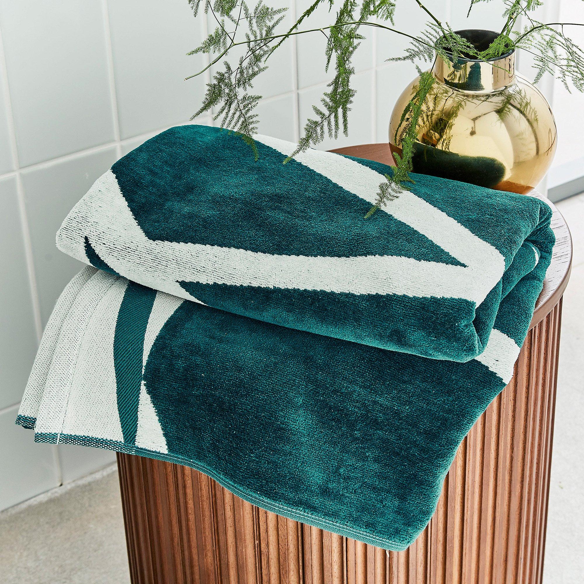 Teal - Harlequin - Sumi Cotton Velour Towels - 3
