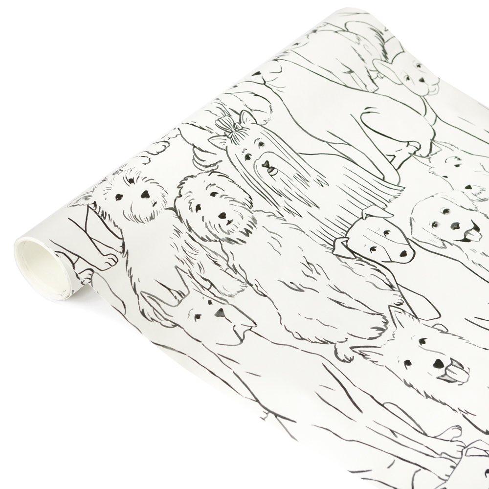 Black & White - Wall Pops - Self Adhesive Wallpaper Paws On Black & White - 2