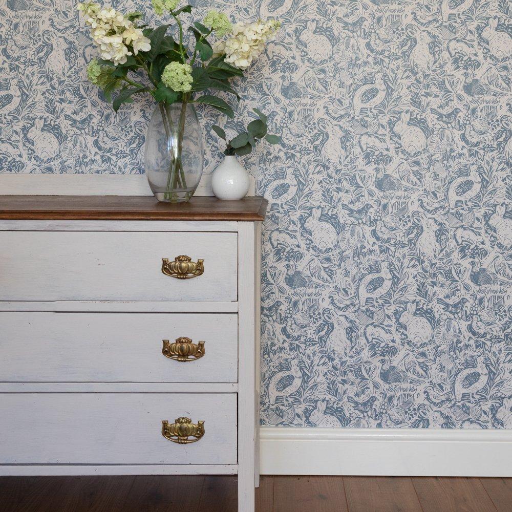 Blue - Wall Pops - Self Adhesive Wallpaper Terrene Blue - 1