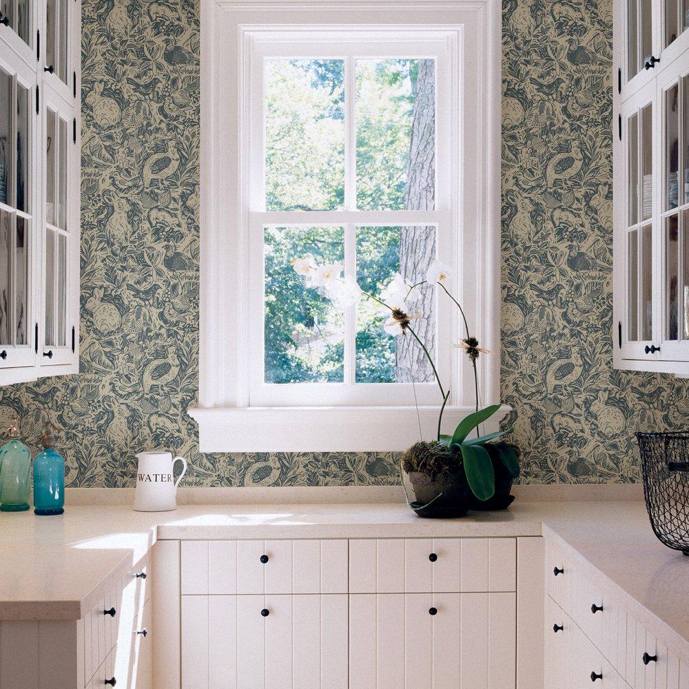 Blue - Wall Pops - Self Adhesive Wallpaper Terrene Blue - 4