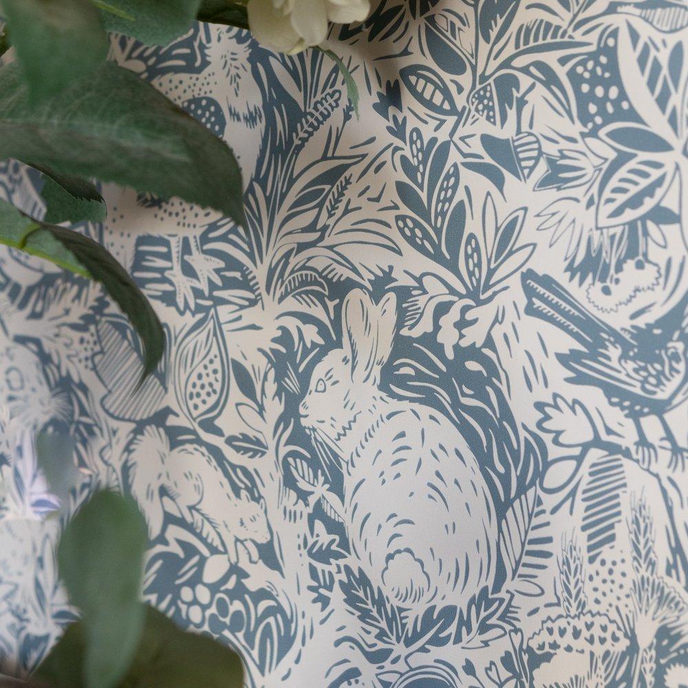 Blue - Wall Pops - Self Adhesive Wallpaper Terrene Blue - 5