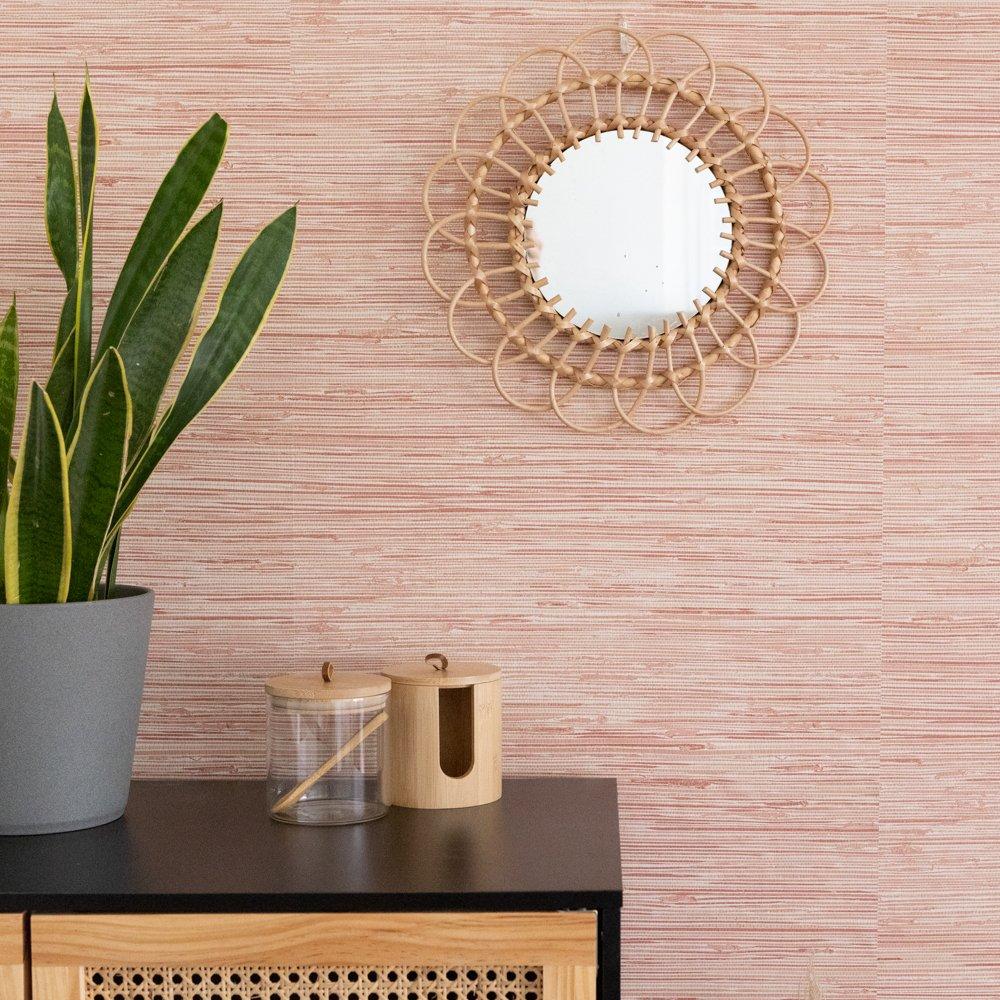 Wall Pops Self Adhesive Wallpaper Tibetan Grasscloth Spice