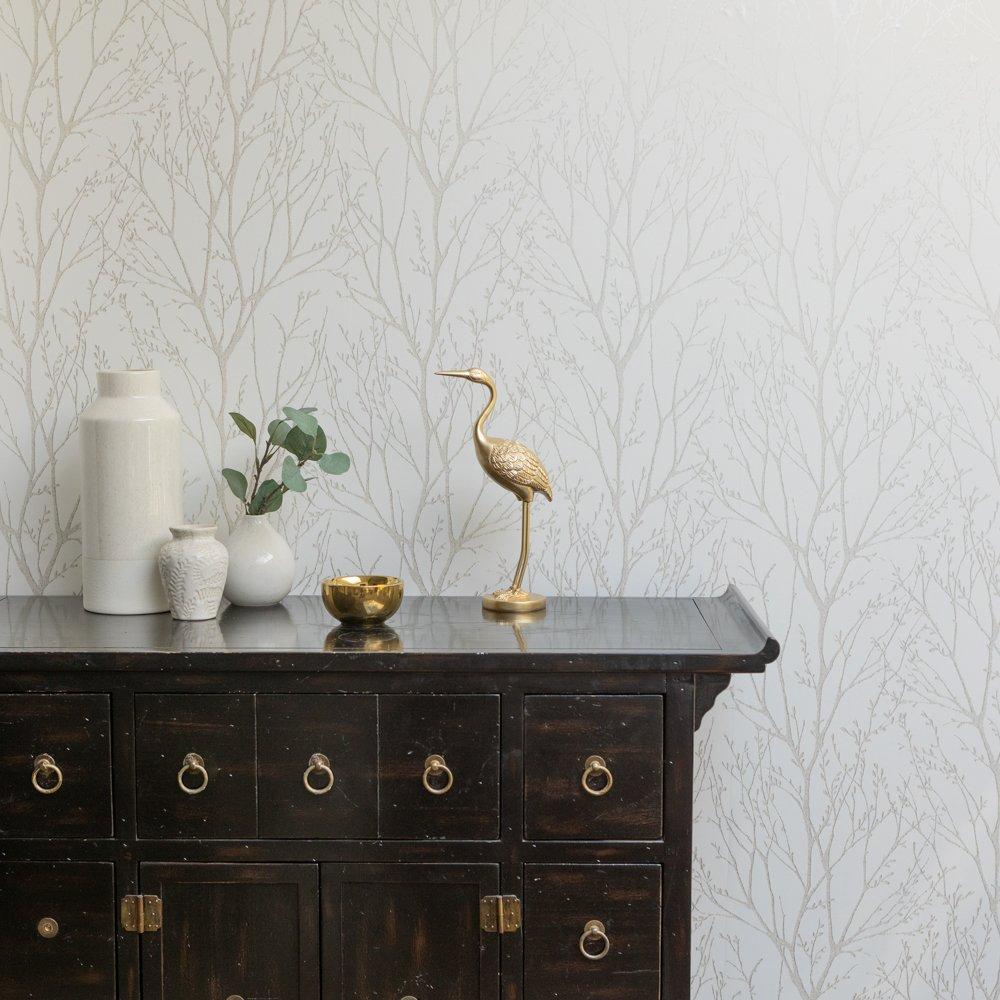 Pale Grey - Wall Pops - Self Adhesive Wallpaper Treetops - 4