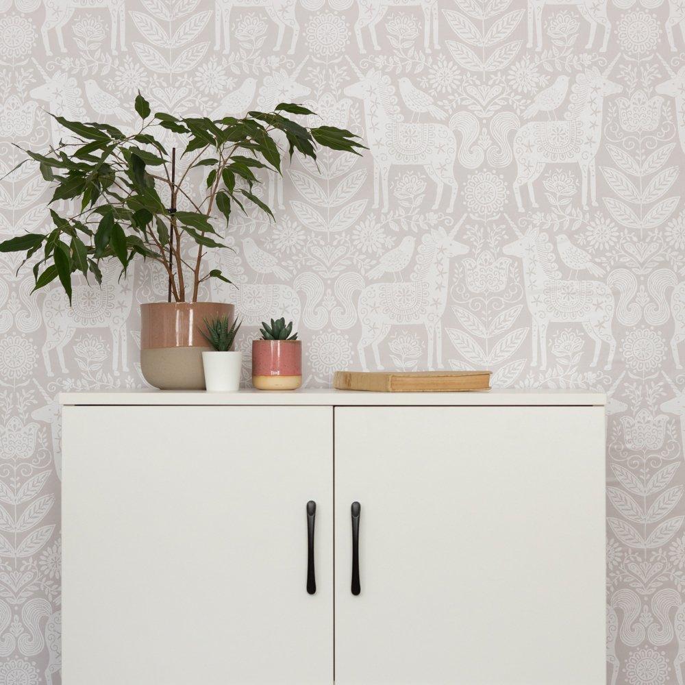 Natural - Wall Pops - Self Adhesive Wallpaper Unicorn Stamp - 6