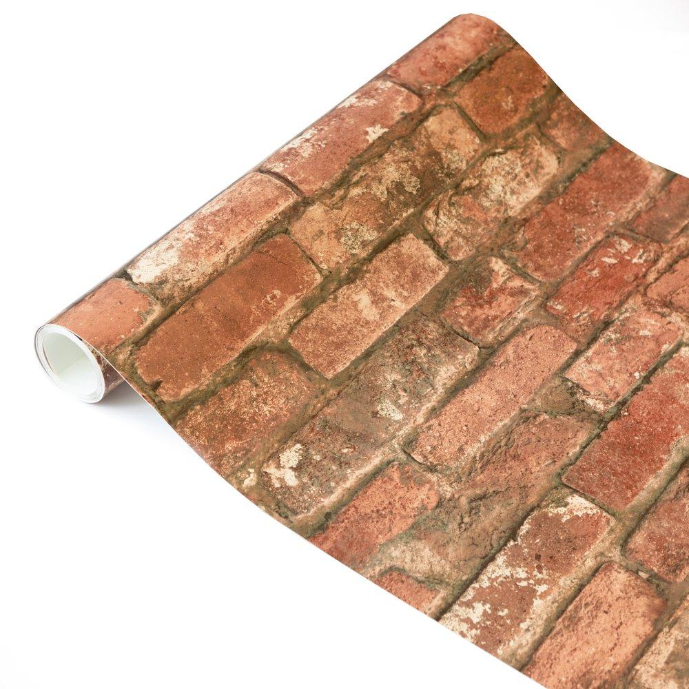 Brown - Wall Pops - Self Adhesive Wallpaper West End Brick - 2