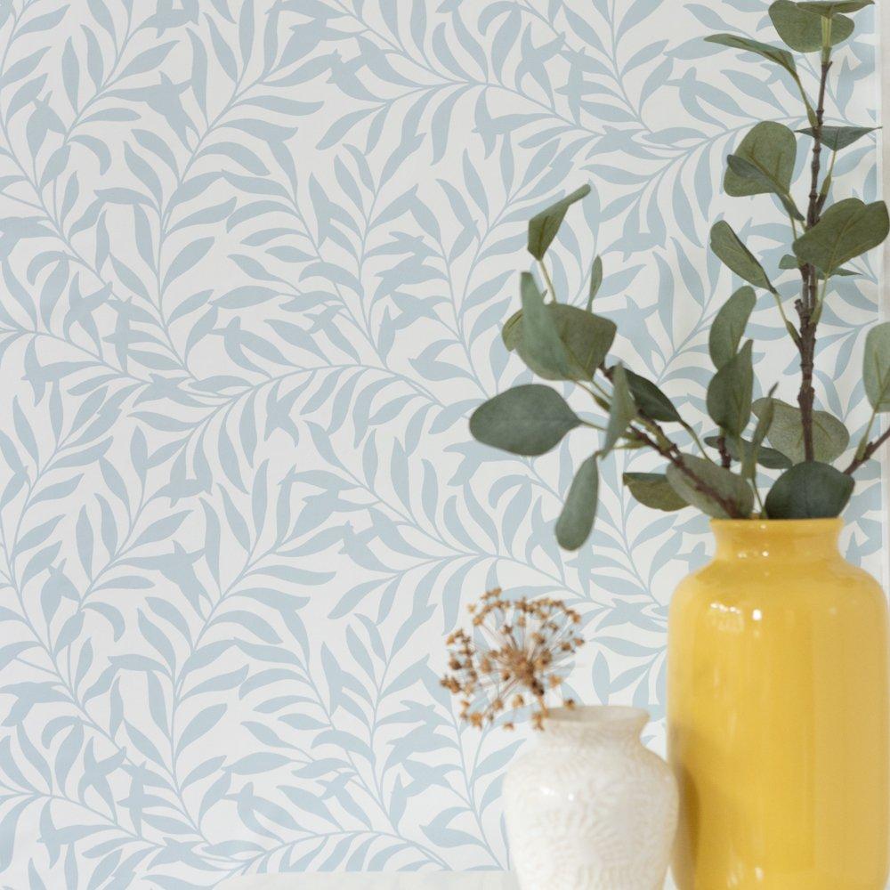 Wall Pops | Self Adhesive Wallpaper Wisley Blue | FRASERS