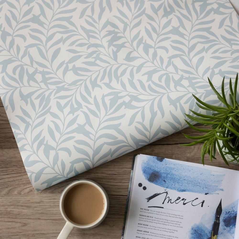 Blue - Wall Pops - Self Adhesive Wallpaper Wisley Blue - 6