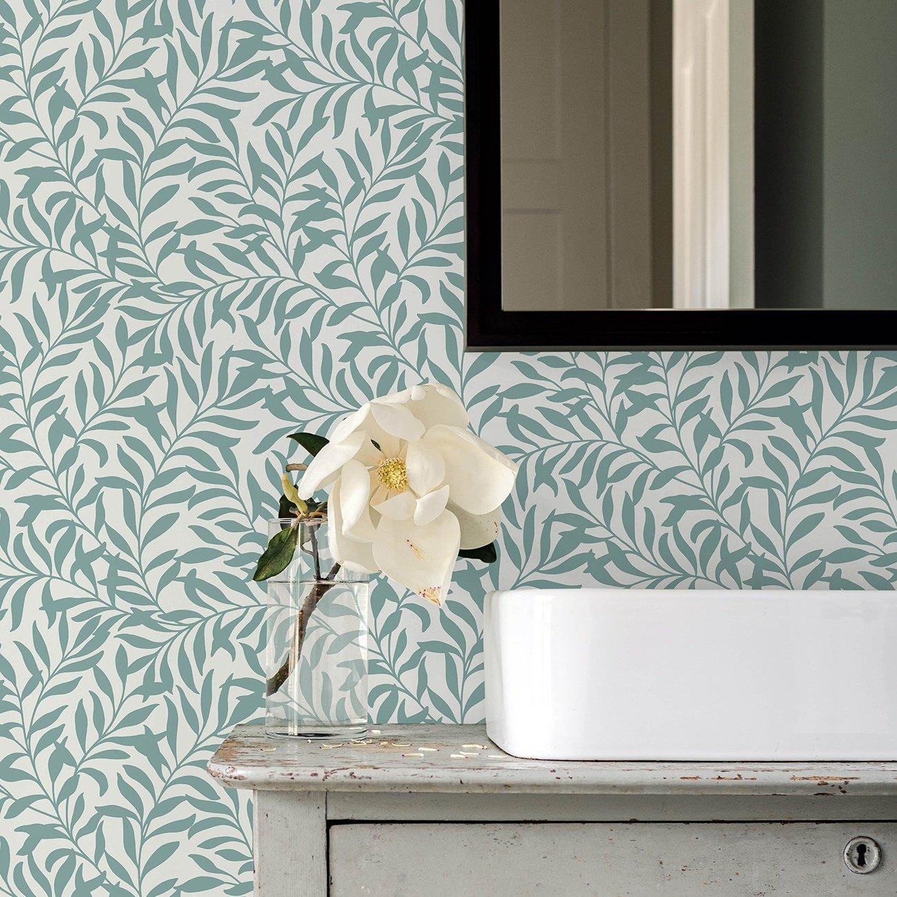Green - Wall Pops - Self Adhesive Wallpaper Wisley Spruce - 1